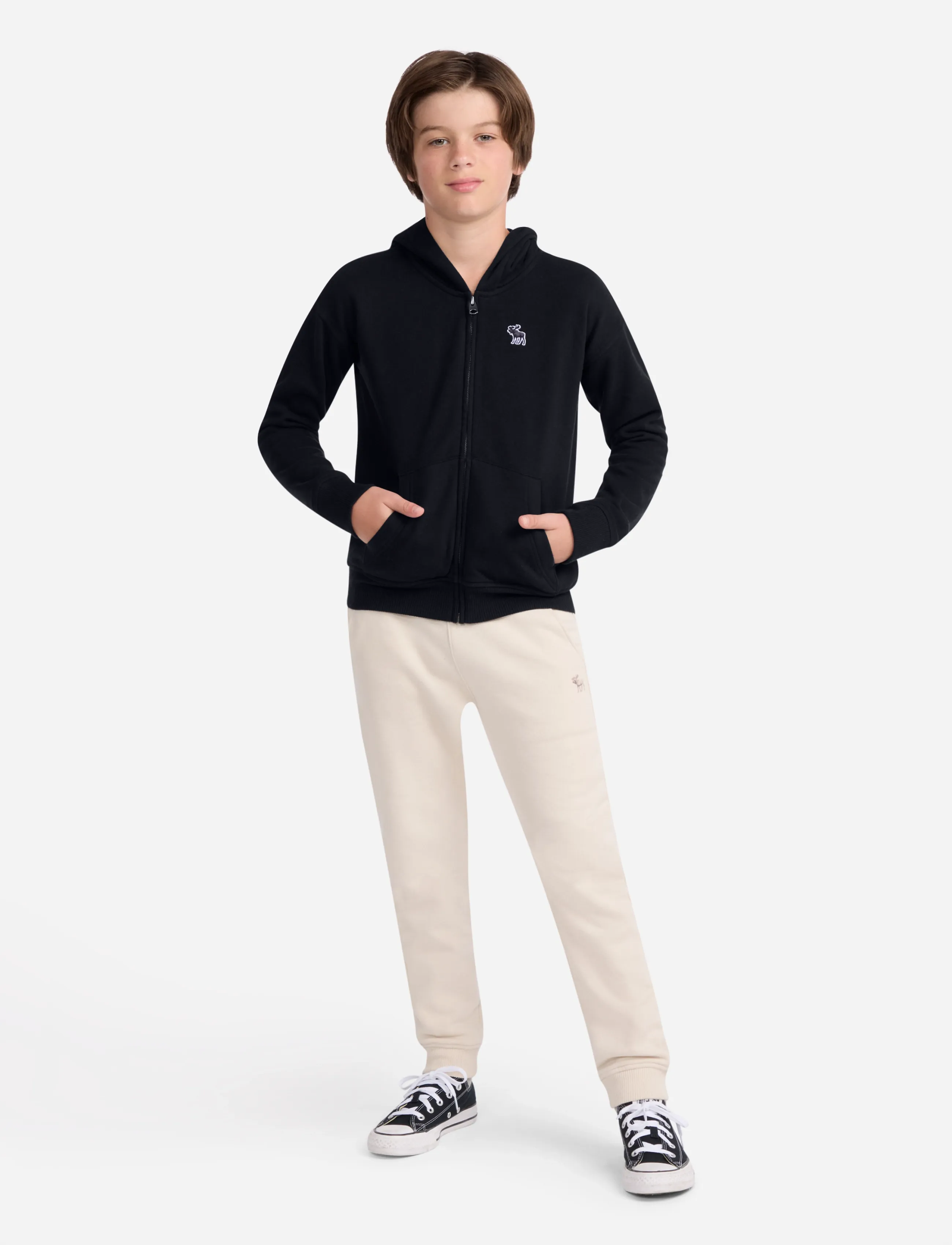 Abercrombie Kids - ZH-FULL ZIP HOODY - kapuutsiga pusad - anf anthracite - 4