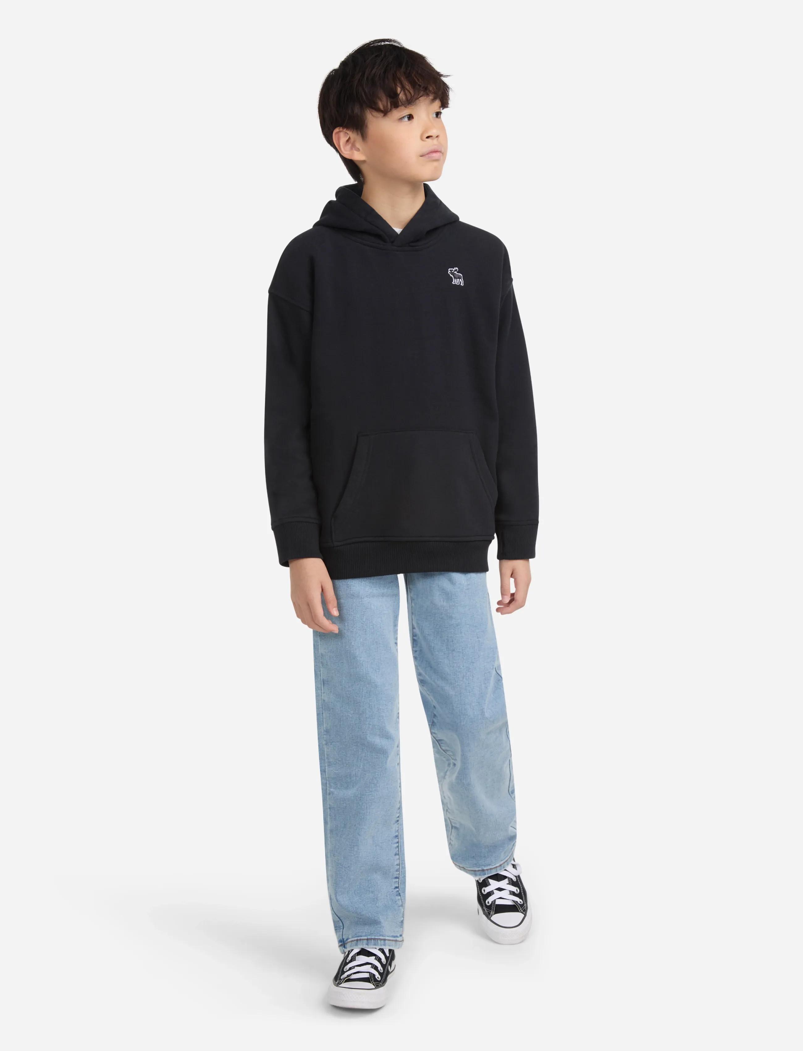 Abercrombie Kids - PO-PULL-OVER HOODY - hoodies - anf anthracite - 4