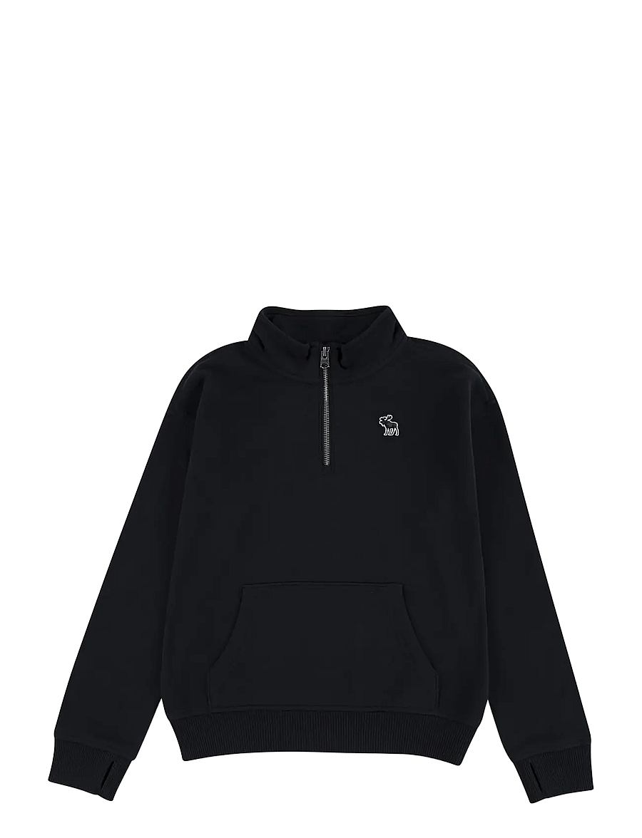 Abercrombie Kids - HZ-1/2 ZIP TOP - sweatshirts - anf anthracite - 1