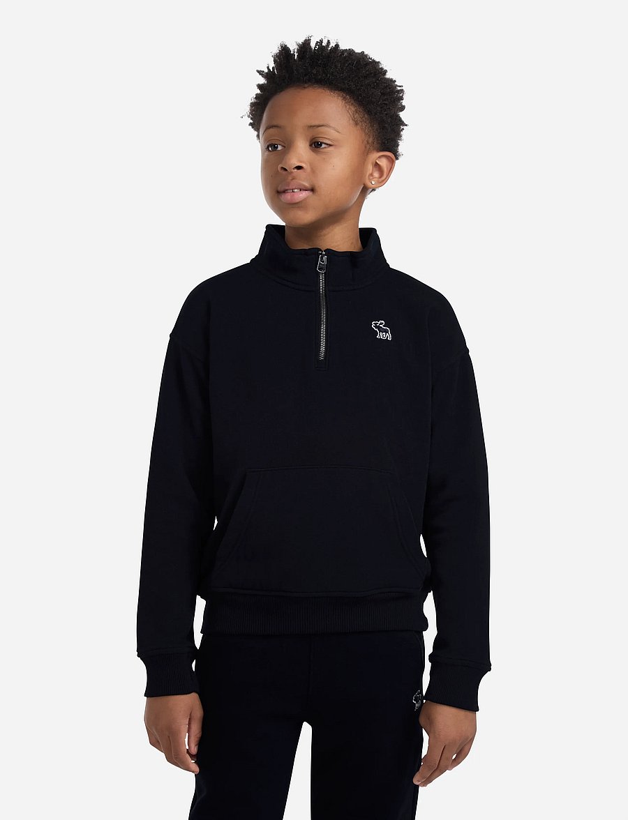 Abercrombie Kids - HZ-1/2 ZIP TOP - sweatshirts - anf anthracite - 0