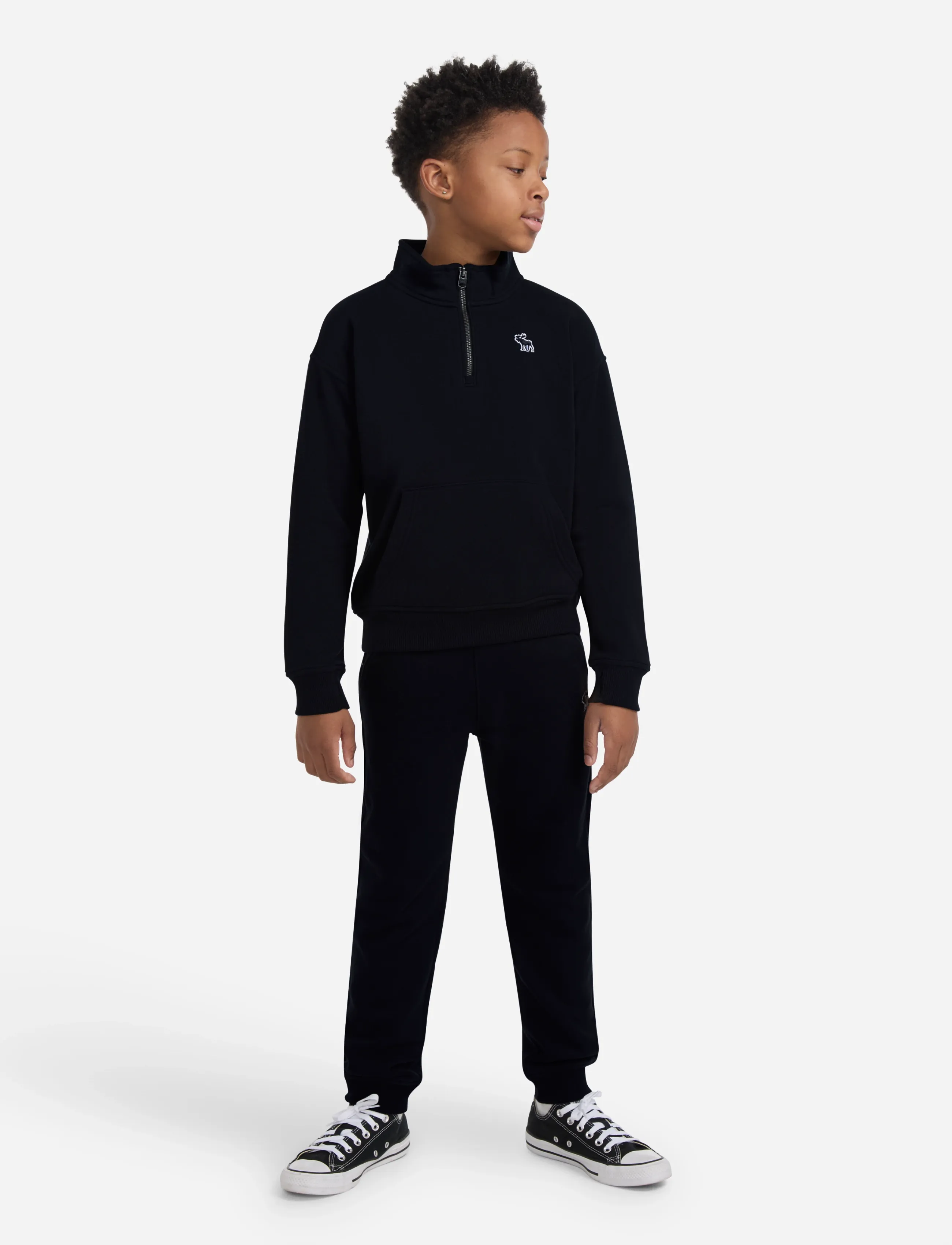 Abercrombie Kids - HZ-1/2 ZIP TOP - dressipluusid - anf anthracite - 4