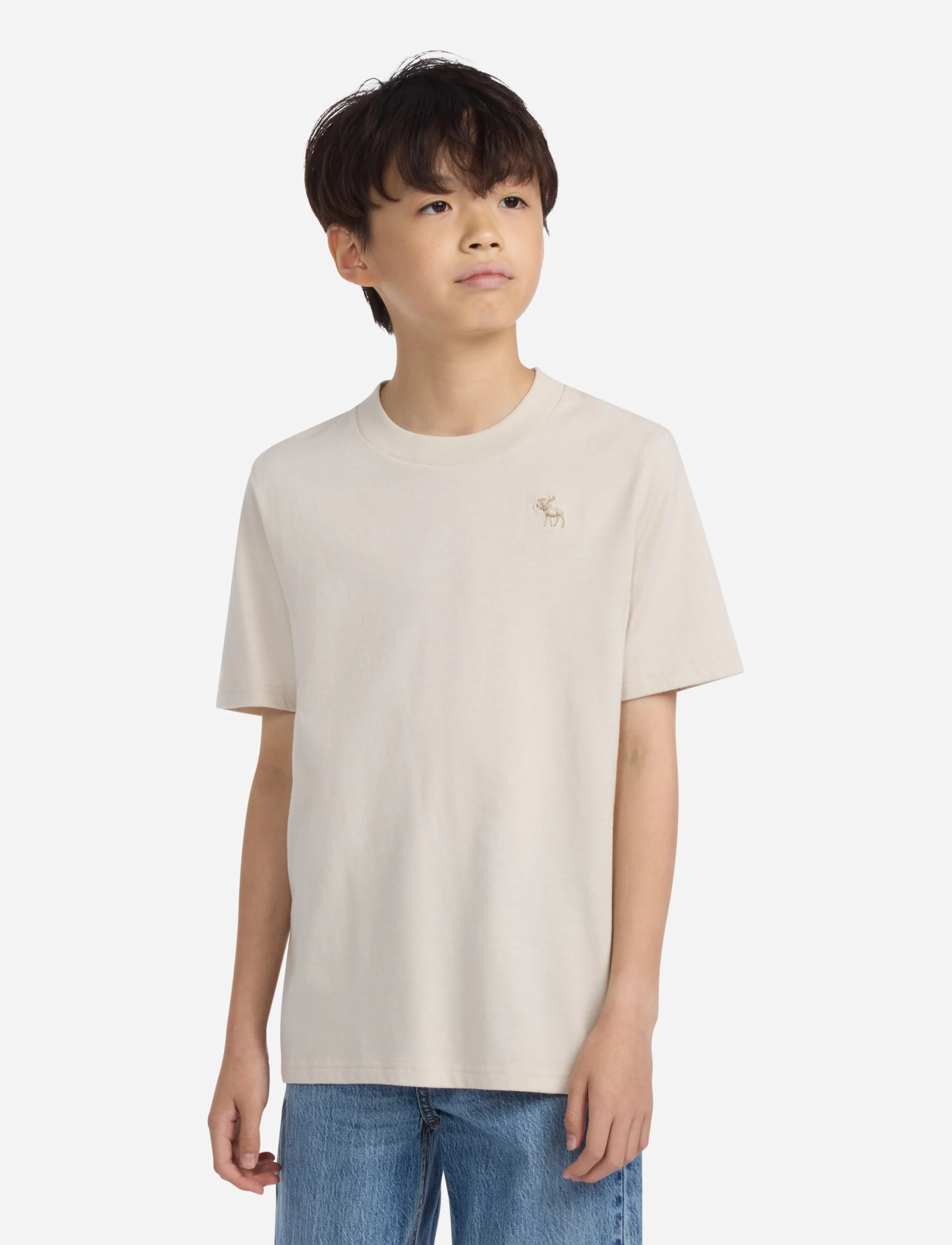 Abercrombie Kids TE-S/S TEE - Kurzärmelige - PUMICE STONE / cream