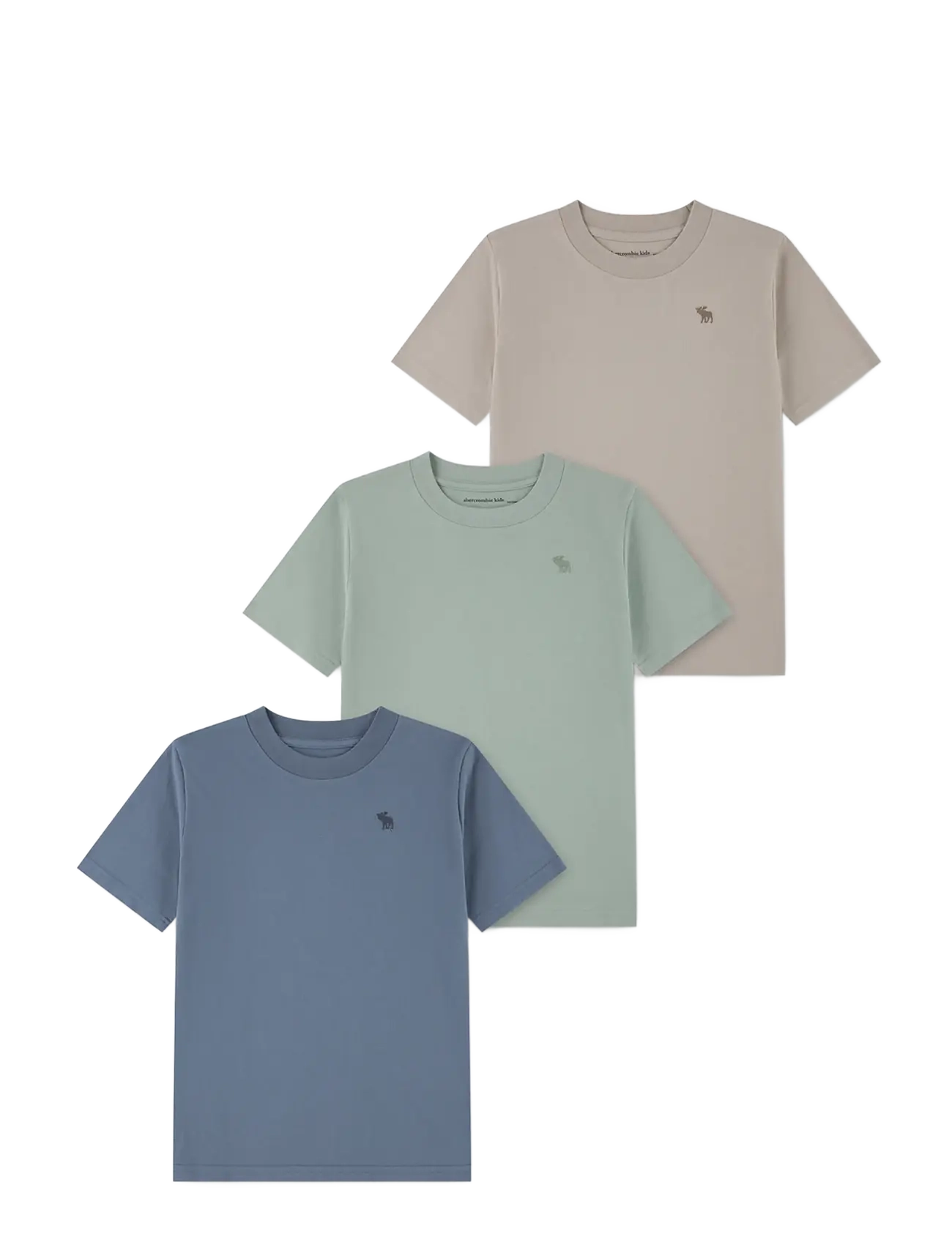 Abercrombie Kids 3T-3PK SS TEE - Last chance - CHATEAU GRAY / grey