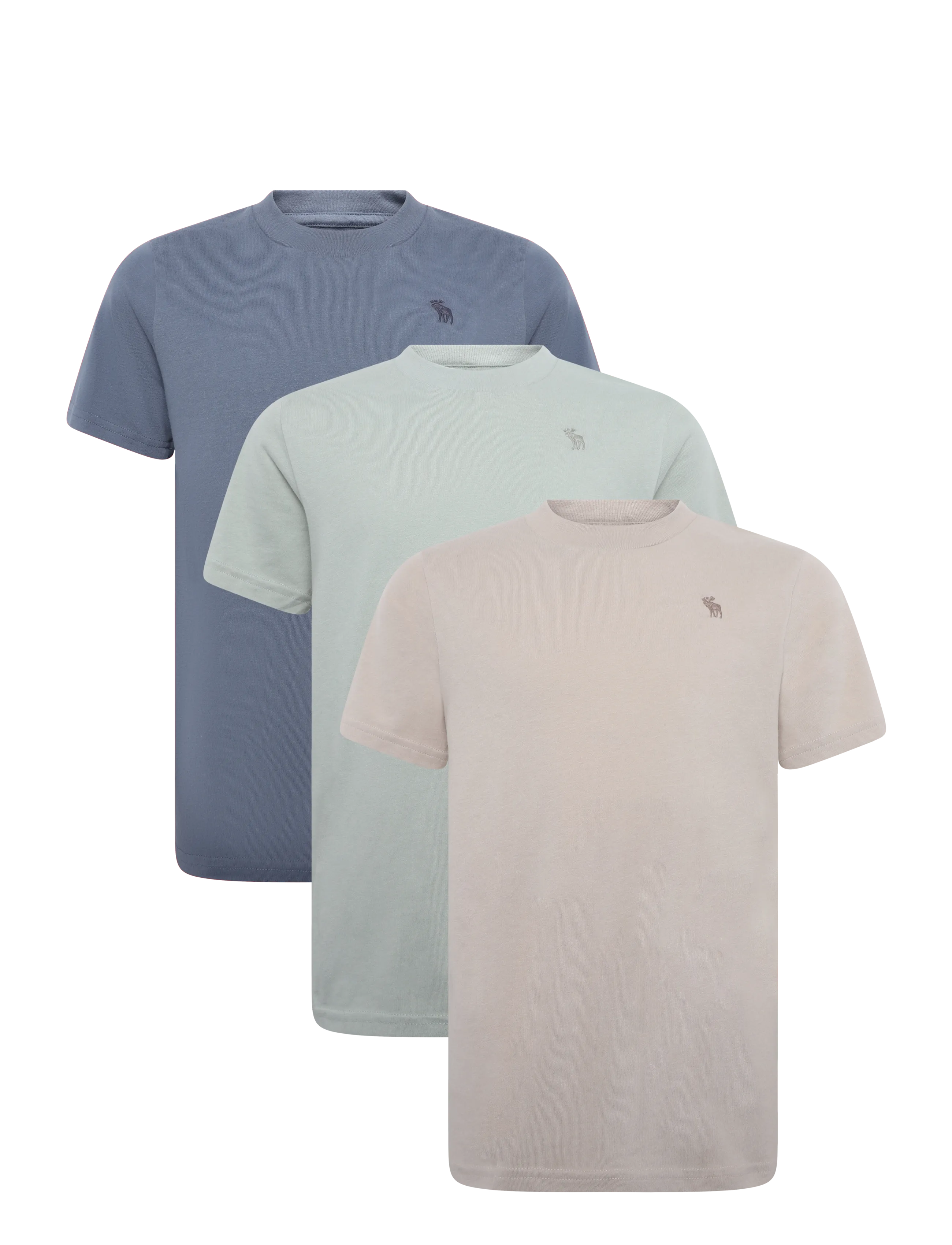 Abercrombie Kids 3T-3PK SS TEE - Apģērbs - CHATEAU GRAY / grey