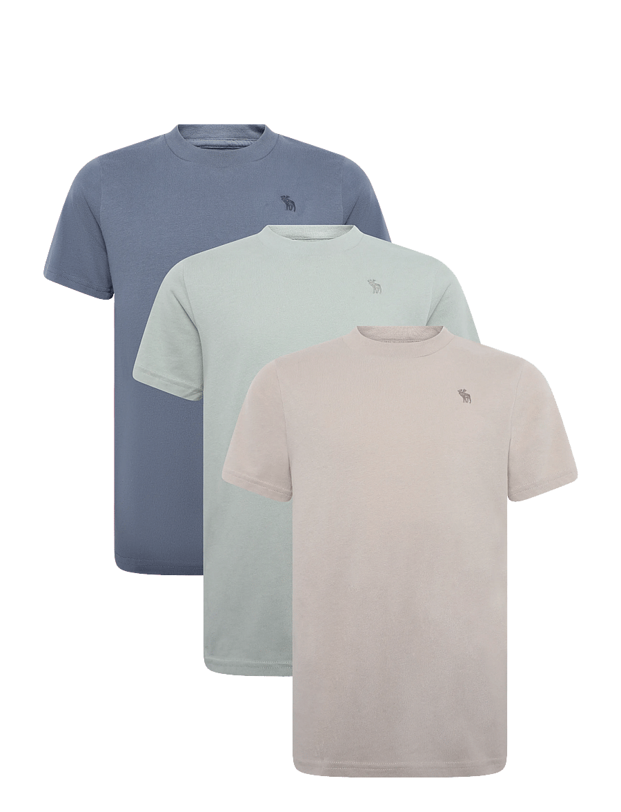 Abercrombie Kids - 3T-3PK SS TEE - kurzärmelige - chateau gray - 0