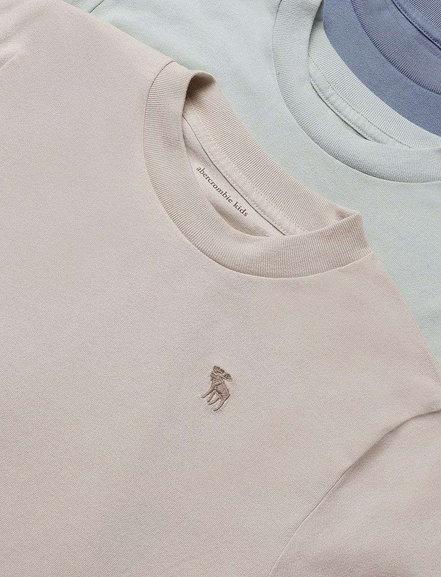 Abercrombie Kids - 3T-3PK SS TEE - kurzärmelige - chateau gray - 2