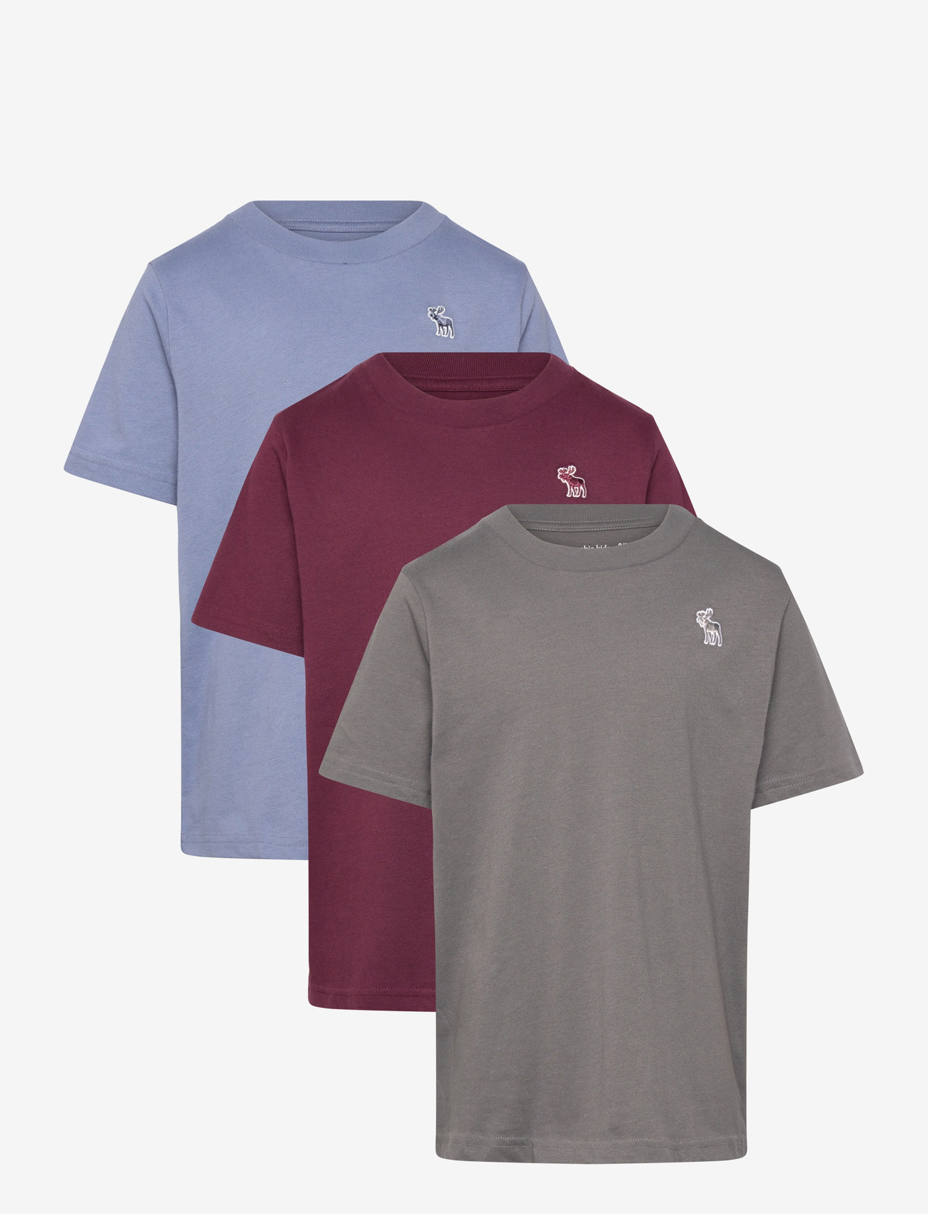 Abercrombie Kids - 3T-3PK SS TEE - kortærmede t-shirts - fig - 0