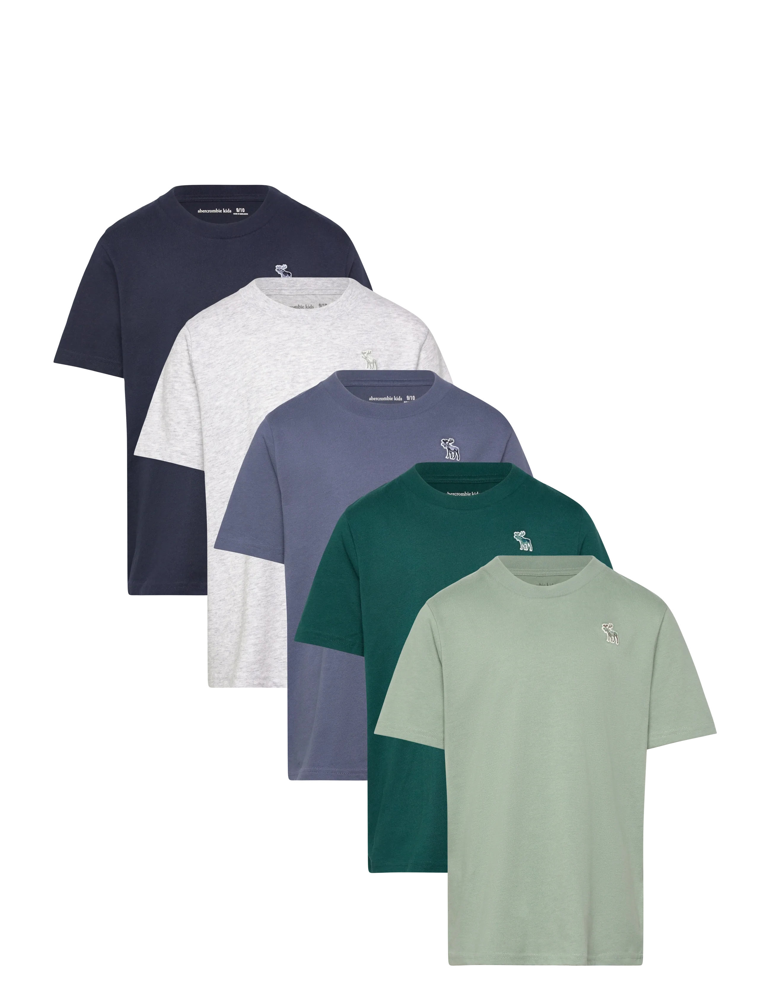 Abercrombie Kids TY-5PK TEES - Overdele - NAVY BLAZER / multi