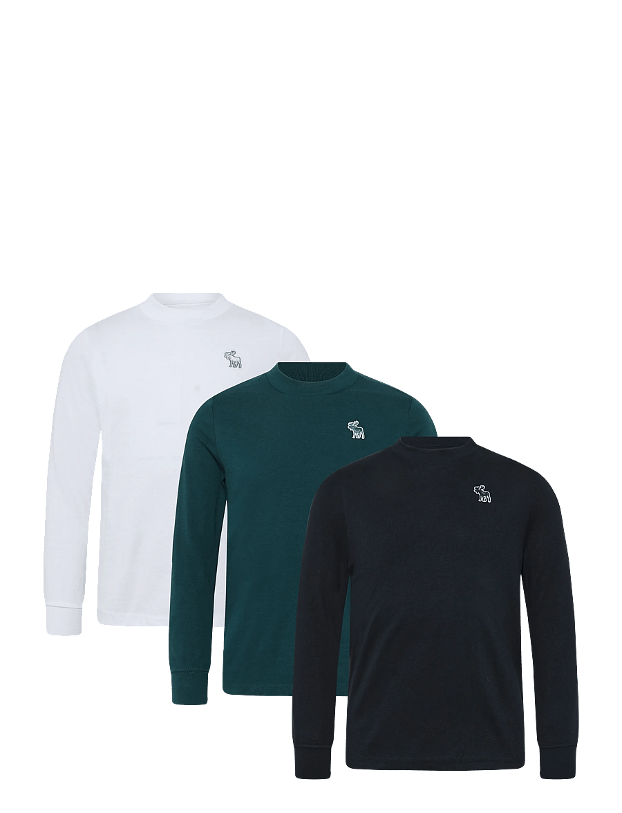 Abercrombie Kids - 3E-3PK LS TEE - langärmelig - anf anthracite - 1