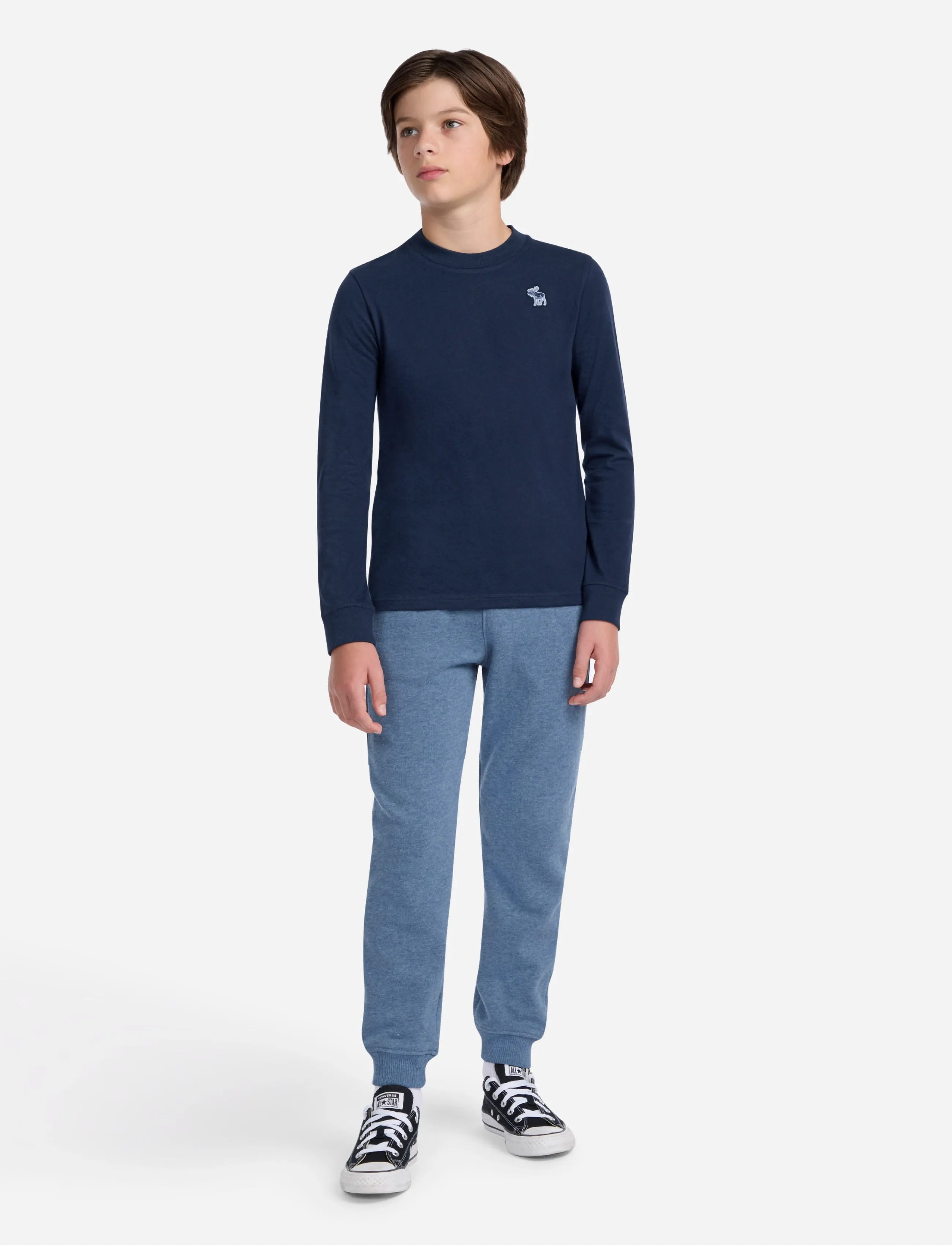Abercrombie Kids 3E-3PK LS TEE - T-särgid - INFINITY / blue