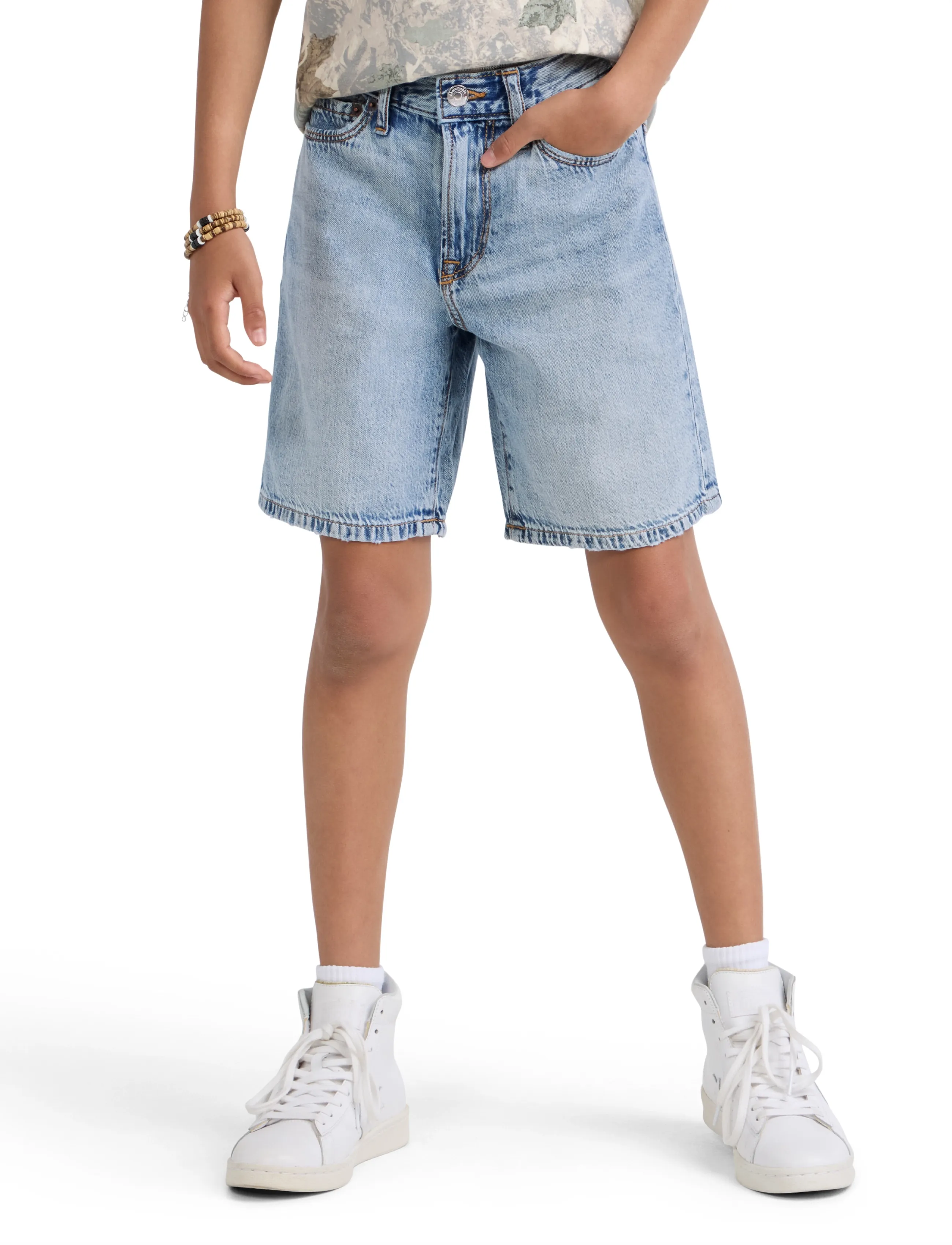 Abercrombie Kids EH-DENIM SHORTS - Lühikesed püksid - SALTY / blue