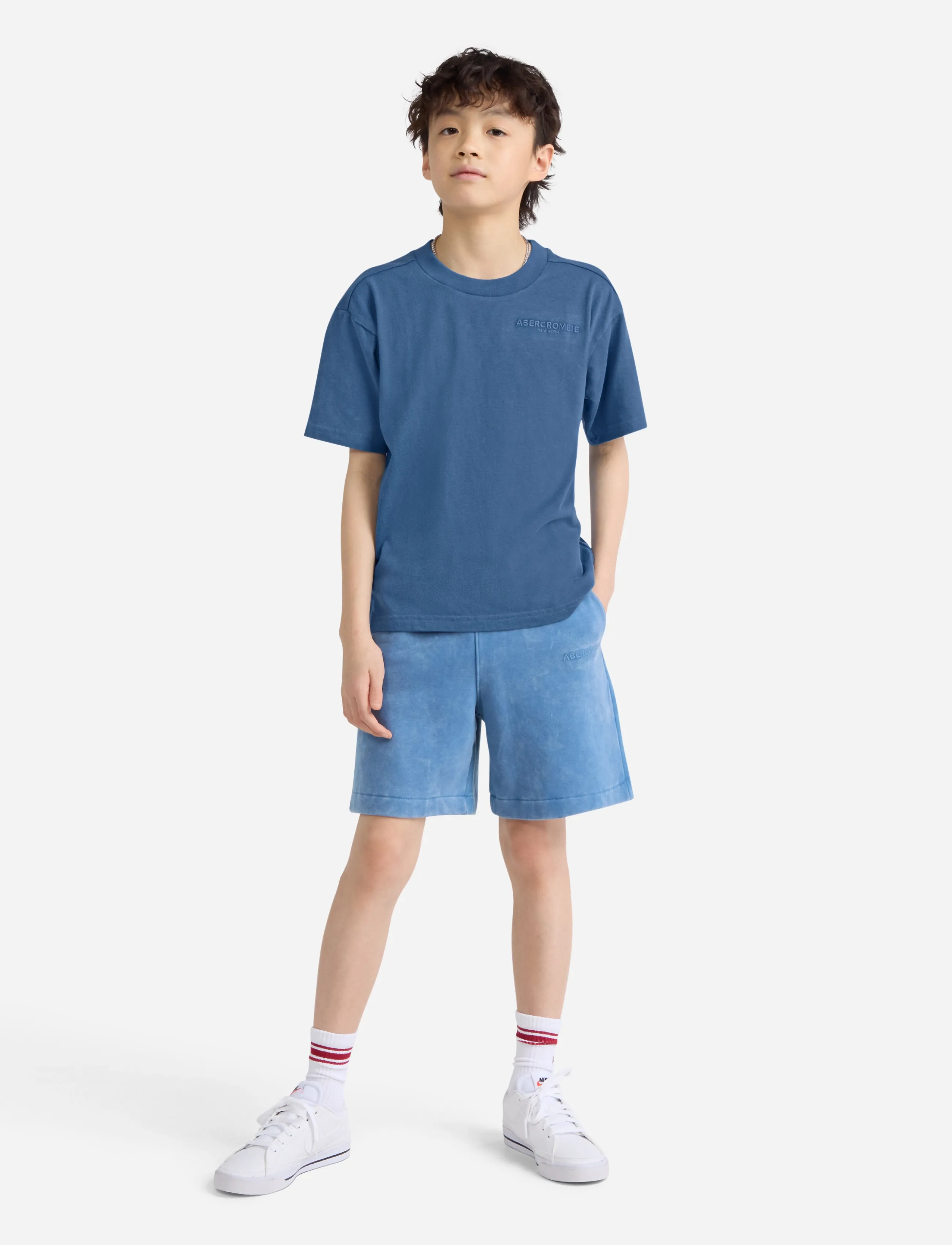 Abercrombie Kids - KT-S/S KNIT TOP - lühikeste varrukatega t-särgid - moonlight blue - 5
