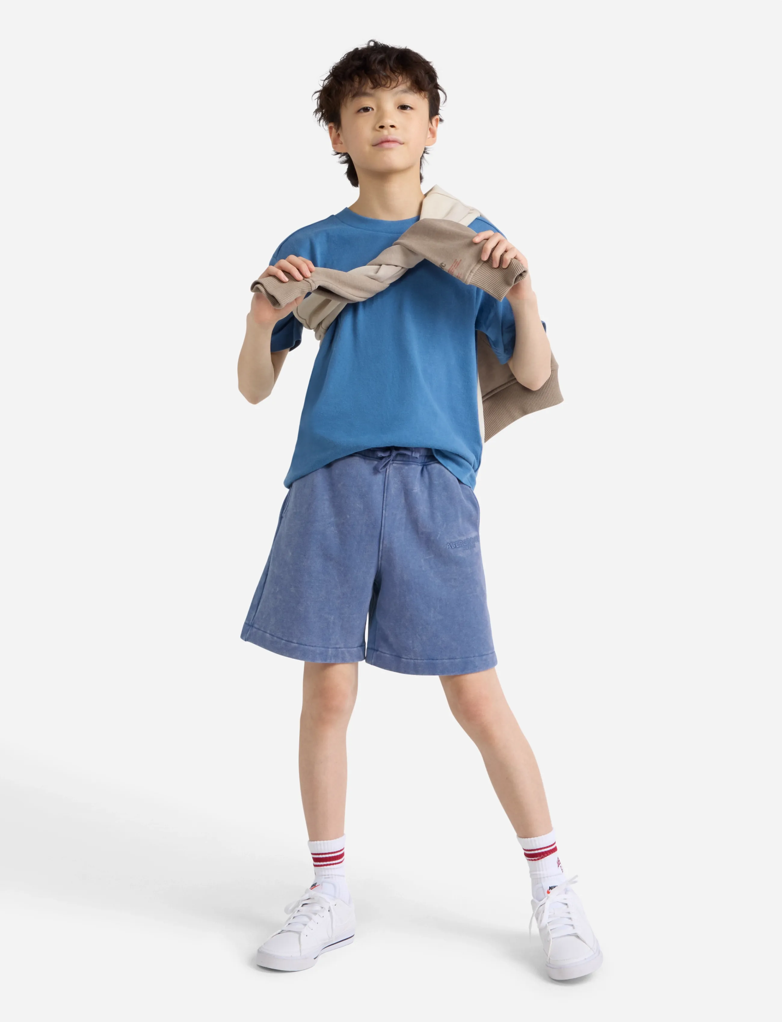 Abercrombie Kids - T9-FLEECE SHORT - sweat shorts - moonlight blue - 4