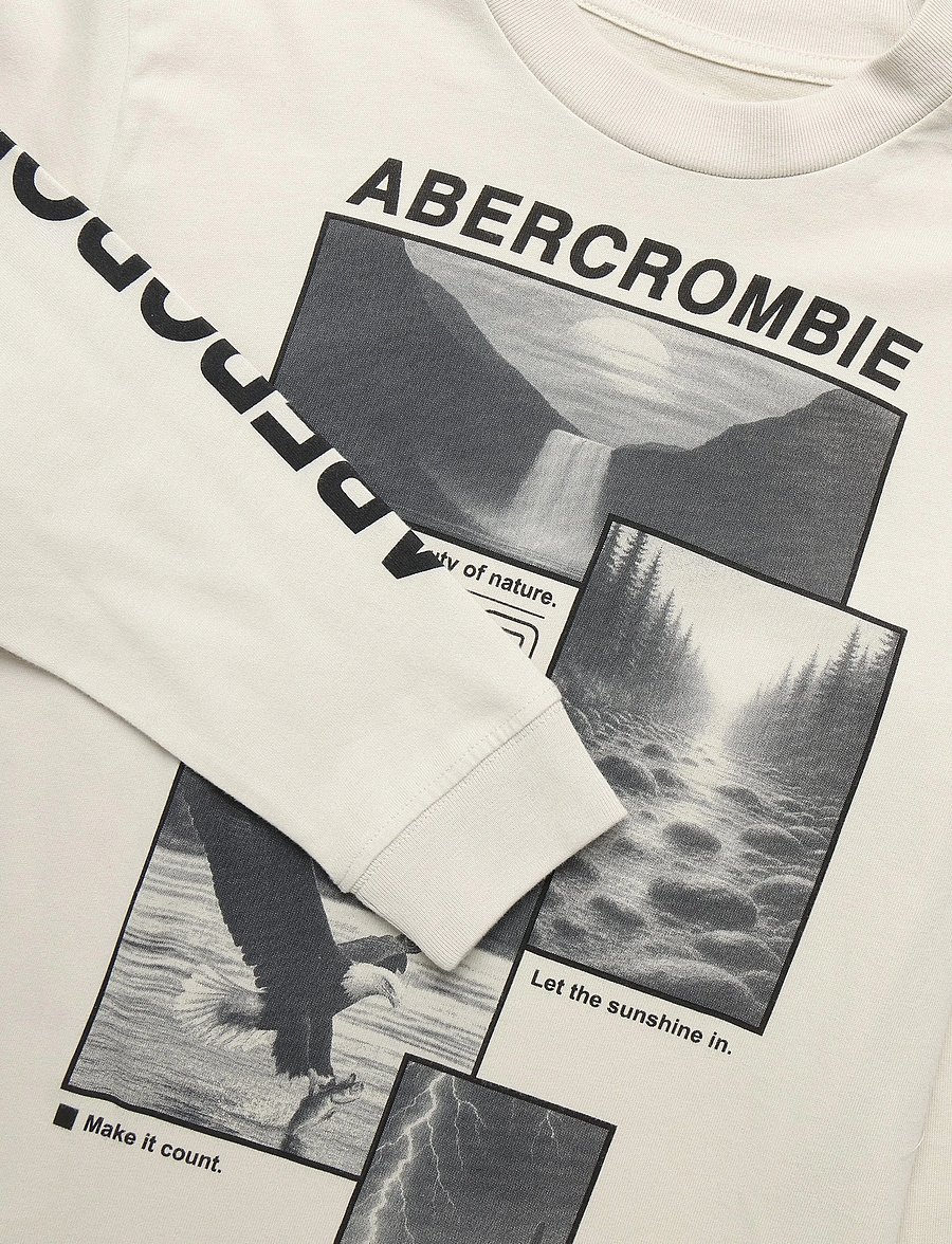 Abercrombie Kids - LS-L/S TEE - marškinėliai ilgomis rankovėmis - oatmeal - 2