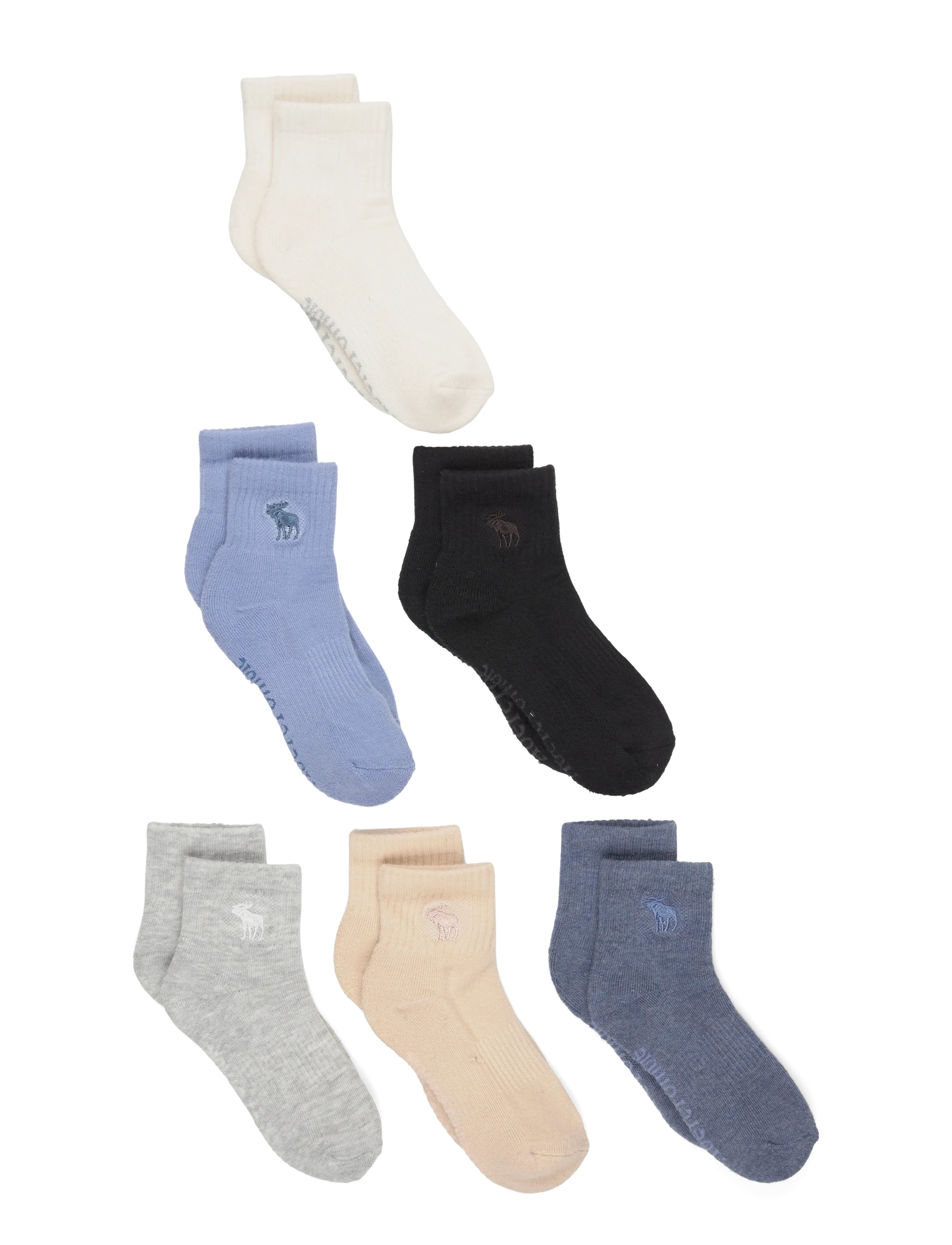 Abercrombie Kids 6Q-6PK QUARTER SOCK - Clothing - JET STREAM / multi