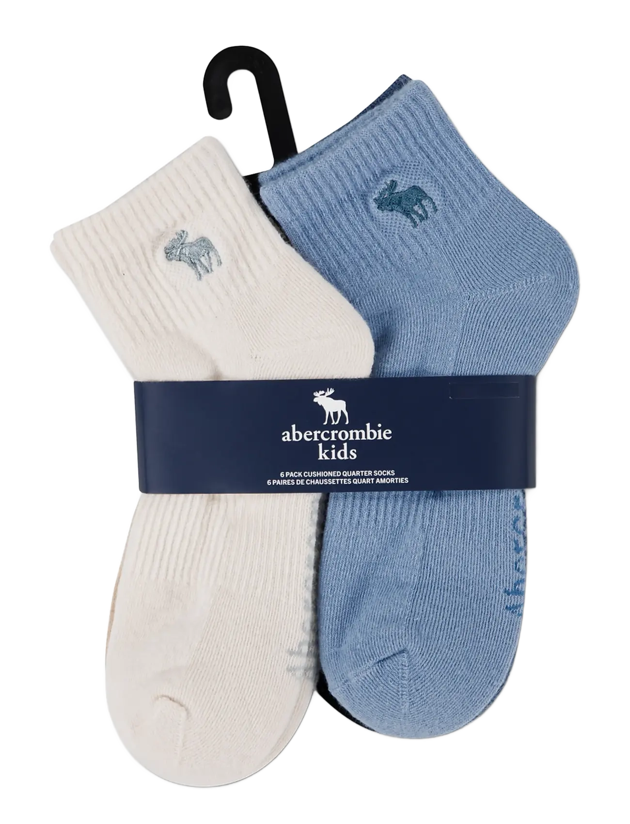 Abercrombie Kids - 6Q-6PK QUARTER SOCK - anti-rutsch socken - jet stream - 2