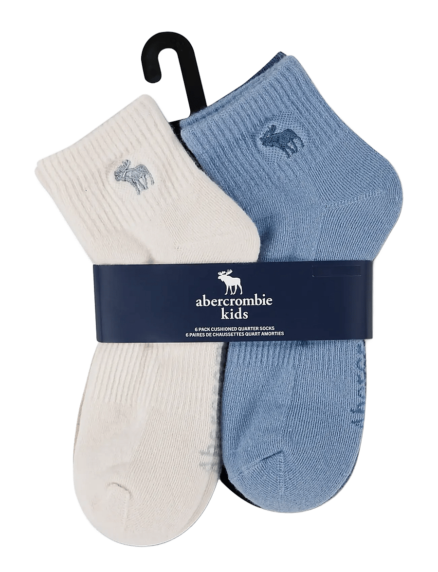 Abercrombie Kids - 6Q-6PK QUARTER SOCK - libisemisvastased sokid - jet stream - 2