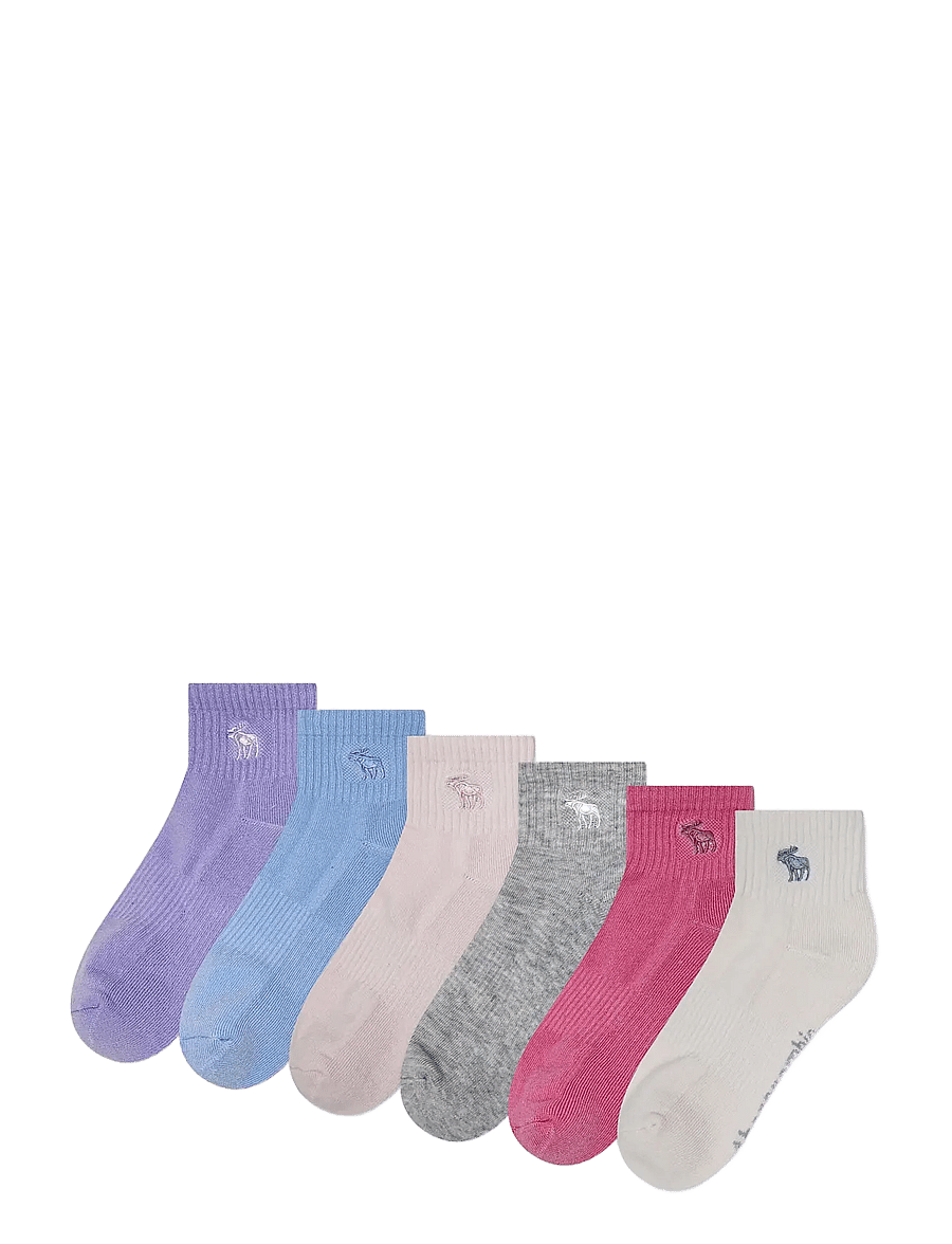 Abercrombie Kids - 6Q-6PK QUARTER SOCK - skridsikre sokker - windsurfer - 0
