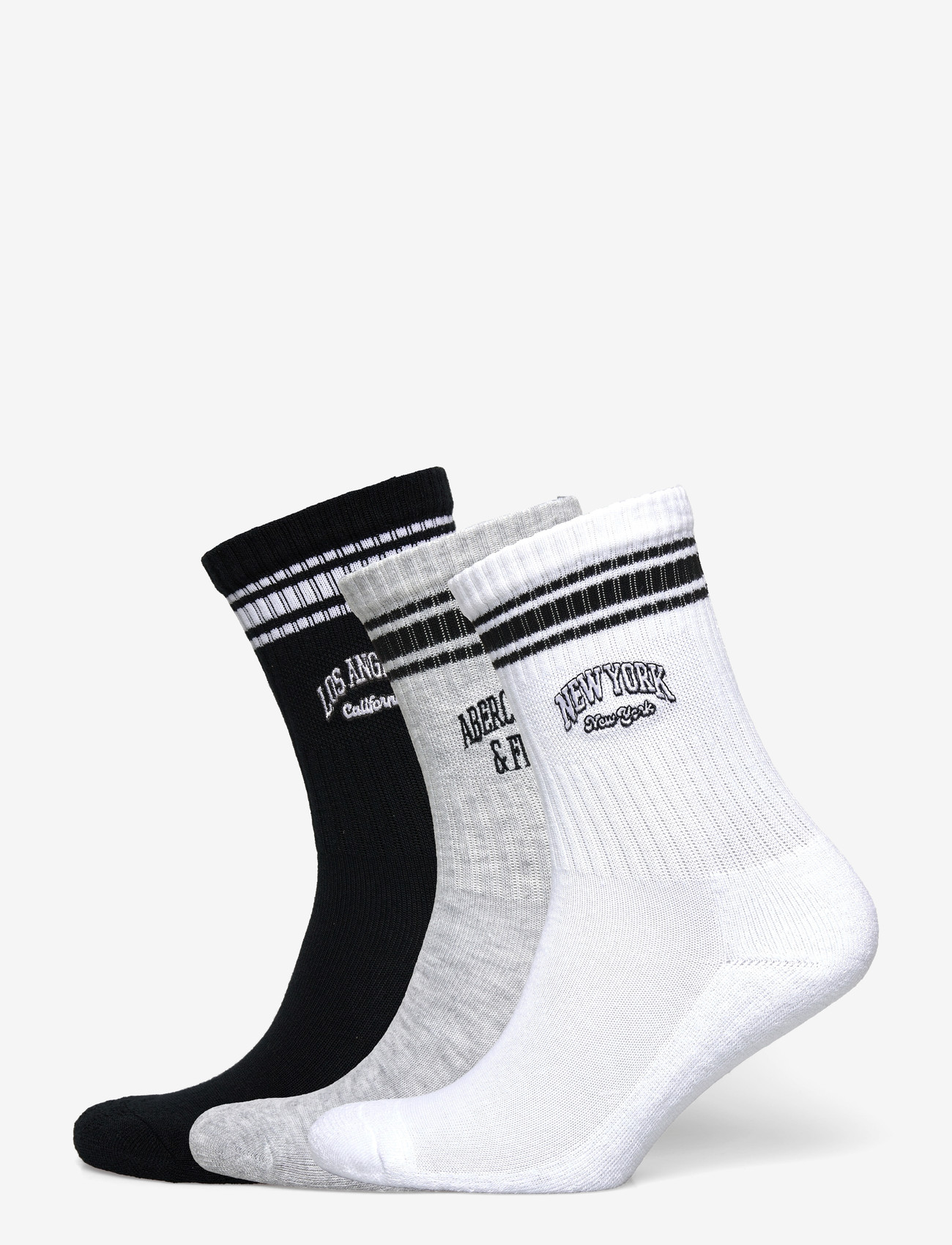 Abercrombie Kids - 3W-3PK CREW SOCK - strømper - bright white - 0