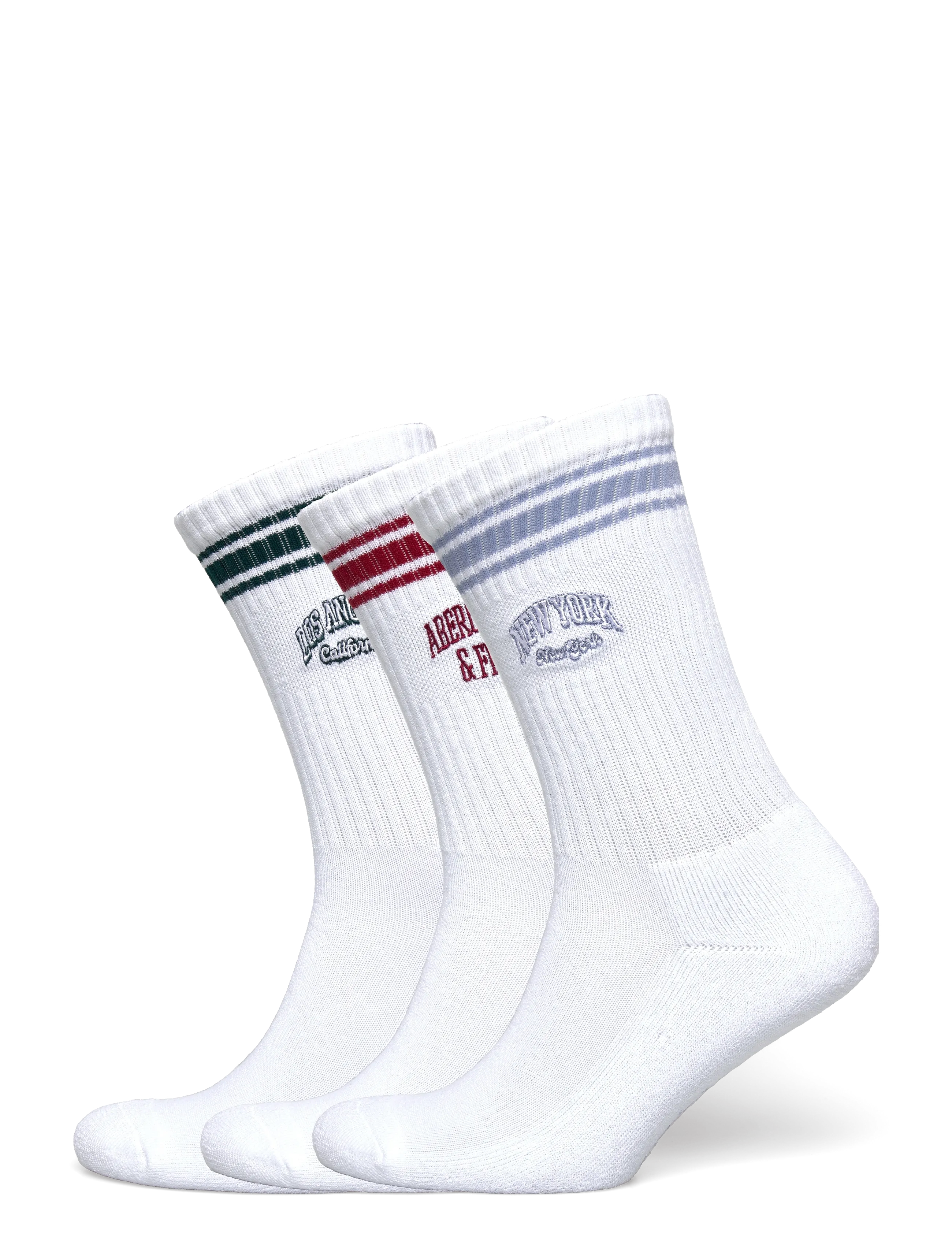 Abercrombie Kids 3W-3PK CREW SOCK - Abercrombie Kids - INFINITY / white