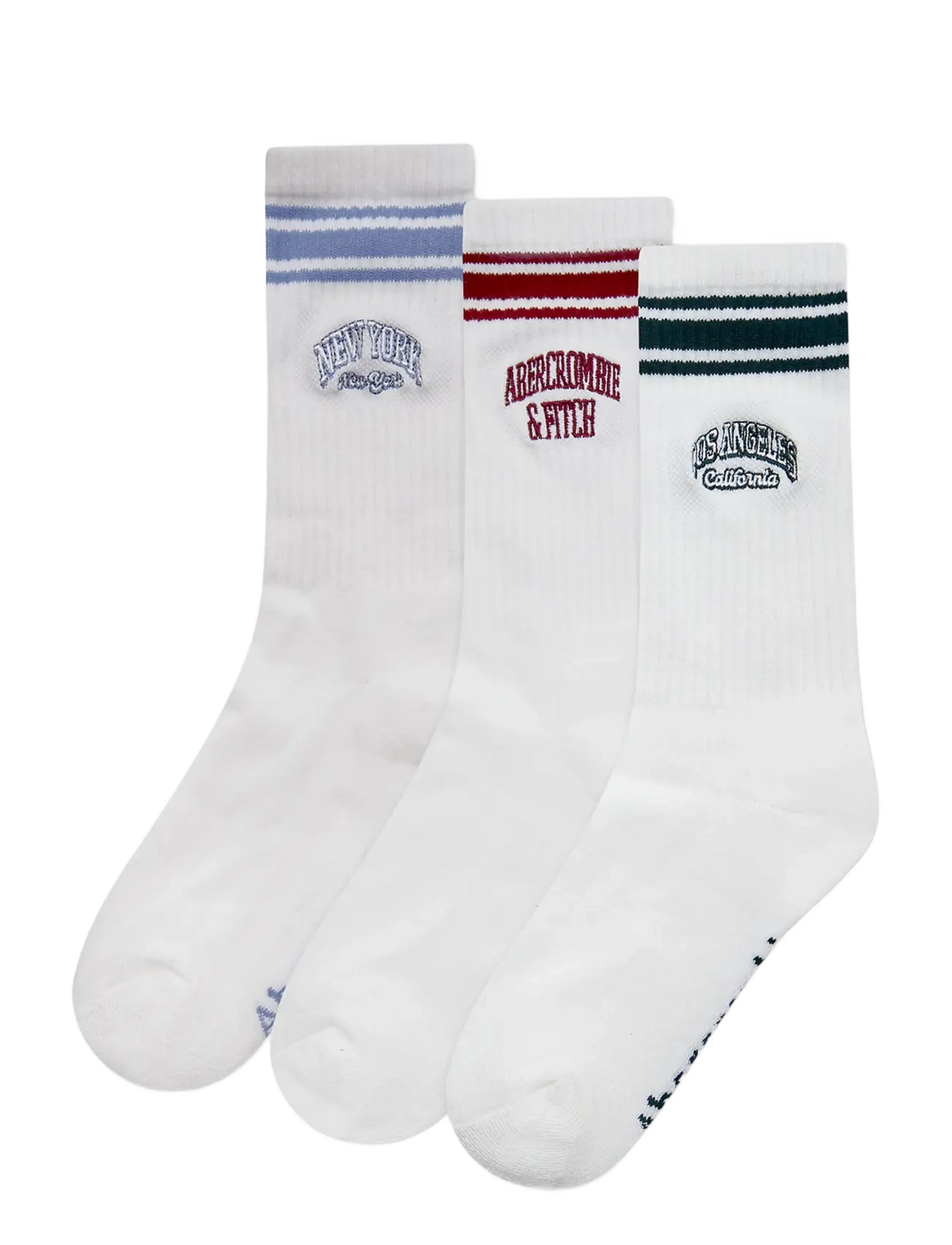 Abercrombie Kids 3W-3PK CREW SOCK - Abercrombie Kids - INFINITY / white