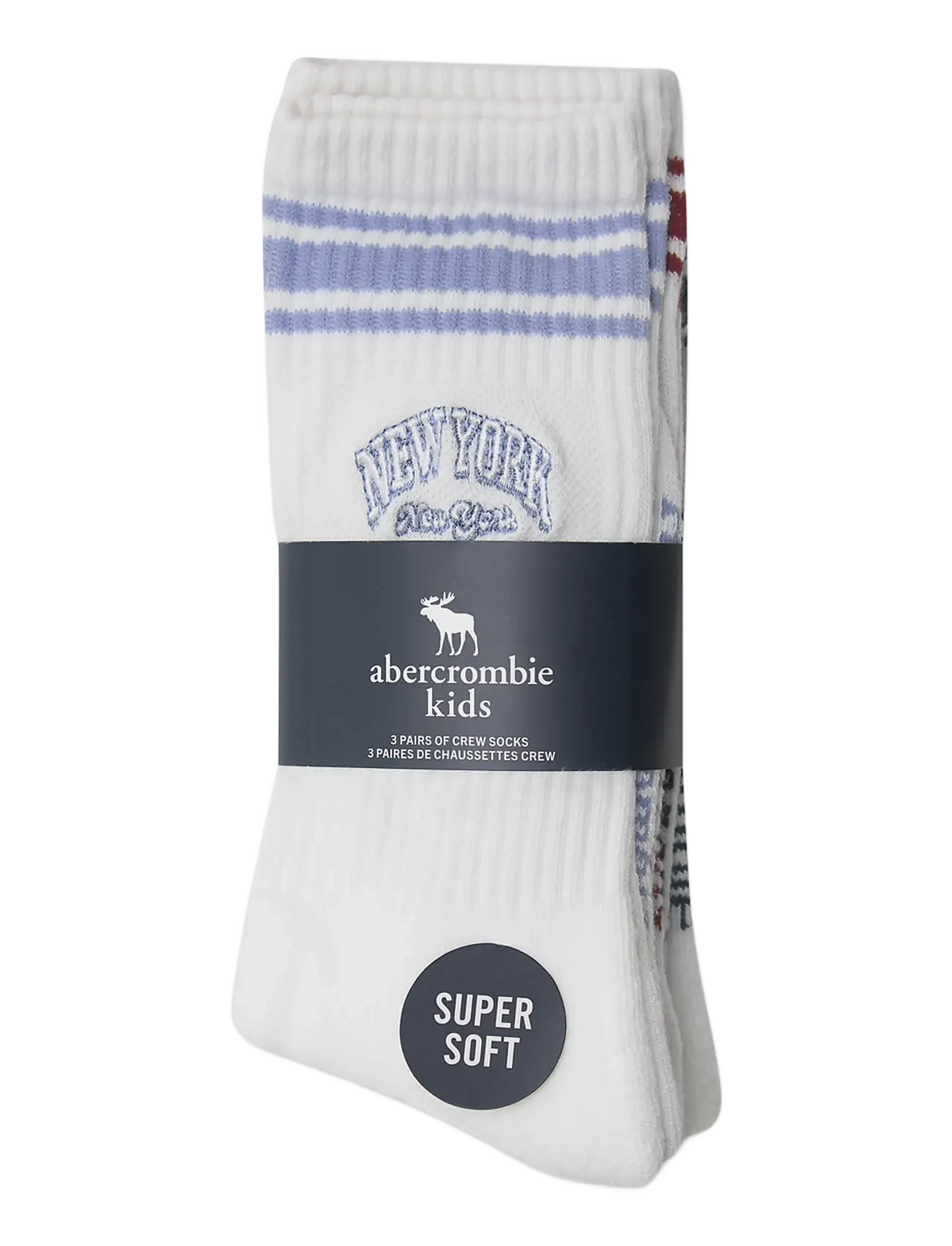 Abercrombie Kids - 3W-3PK CREW SOCK - strümpfe - infinity - 2
