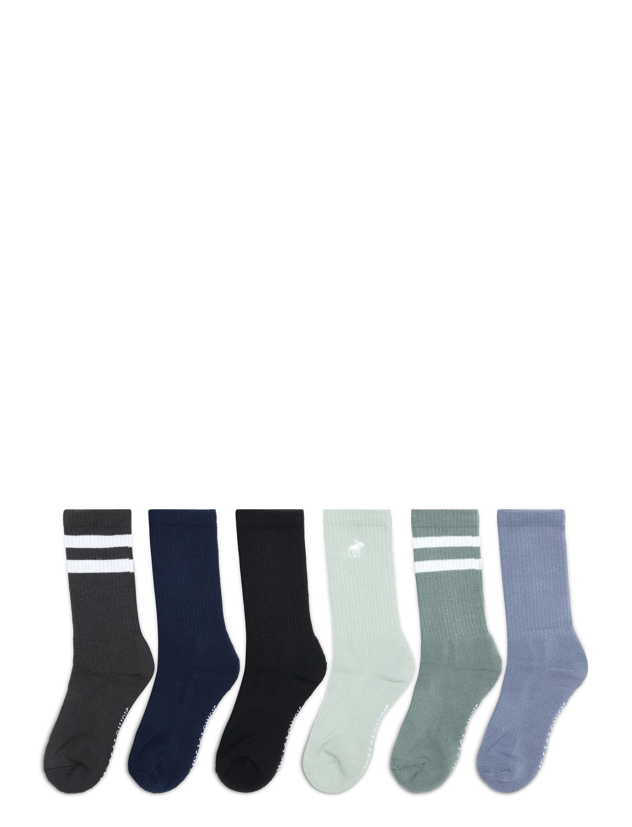 Abercrombie Kids - 6W-6PK CREW SOCK - kojinės - aqua gray - 1