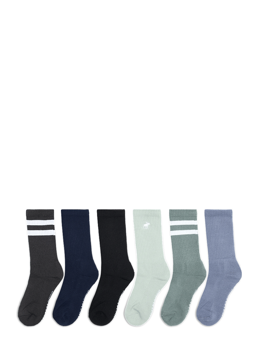 Abercrombie Kids - 6W-6PK CREW SOCK - kojinės - aqua gray - 1