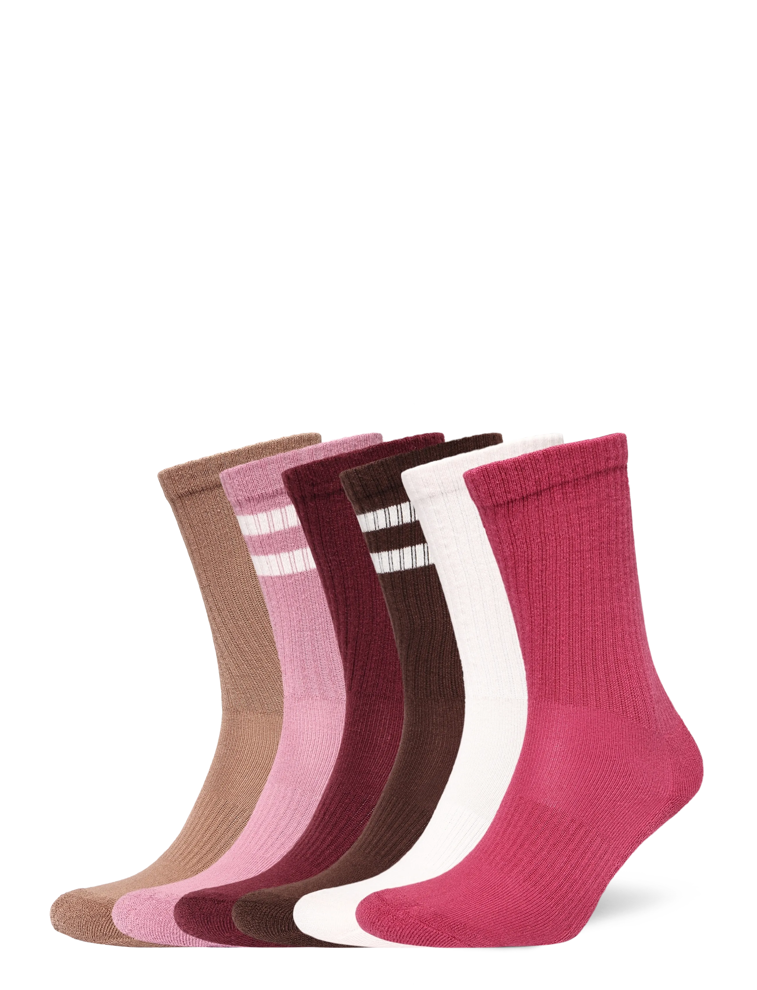 Abercrombie Kids 6W-6PK CREW SOCK - Neuheiten - PINK MARSHMALLOW / pink/rose