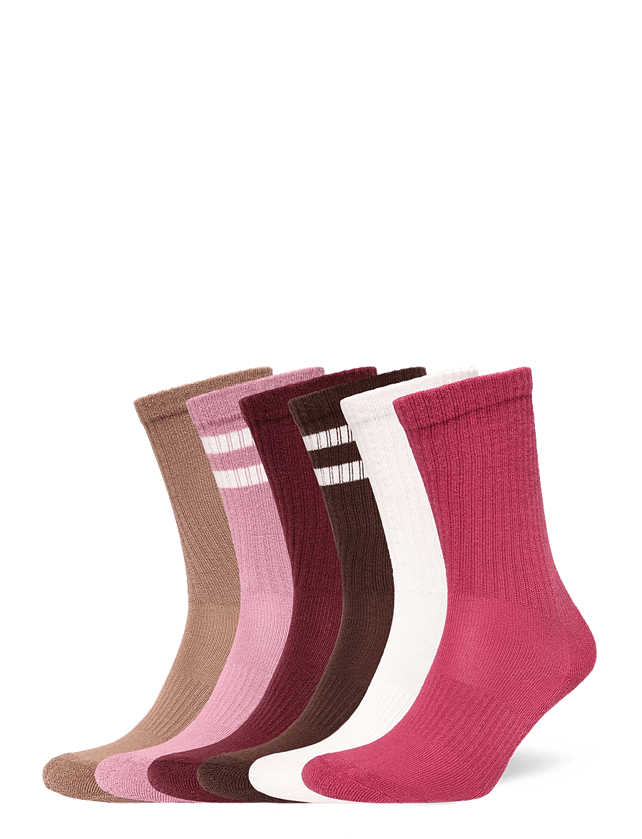 Abercrombie Kids - 6W-6PK CREW SOCK - sokid - pink marshmallow - 0