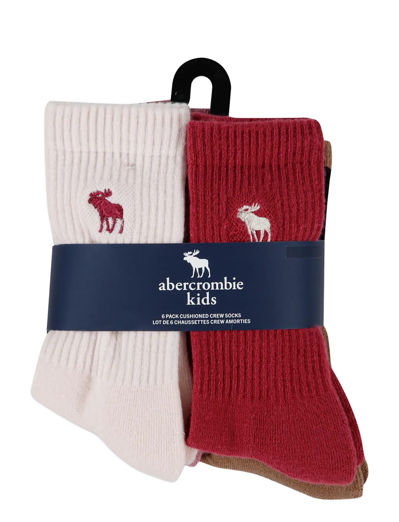 Abercrombie Kids - 6W-6PK CREW SOCK - strümpfe - pink marshmallow - 2