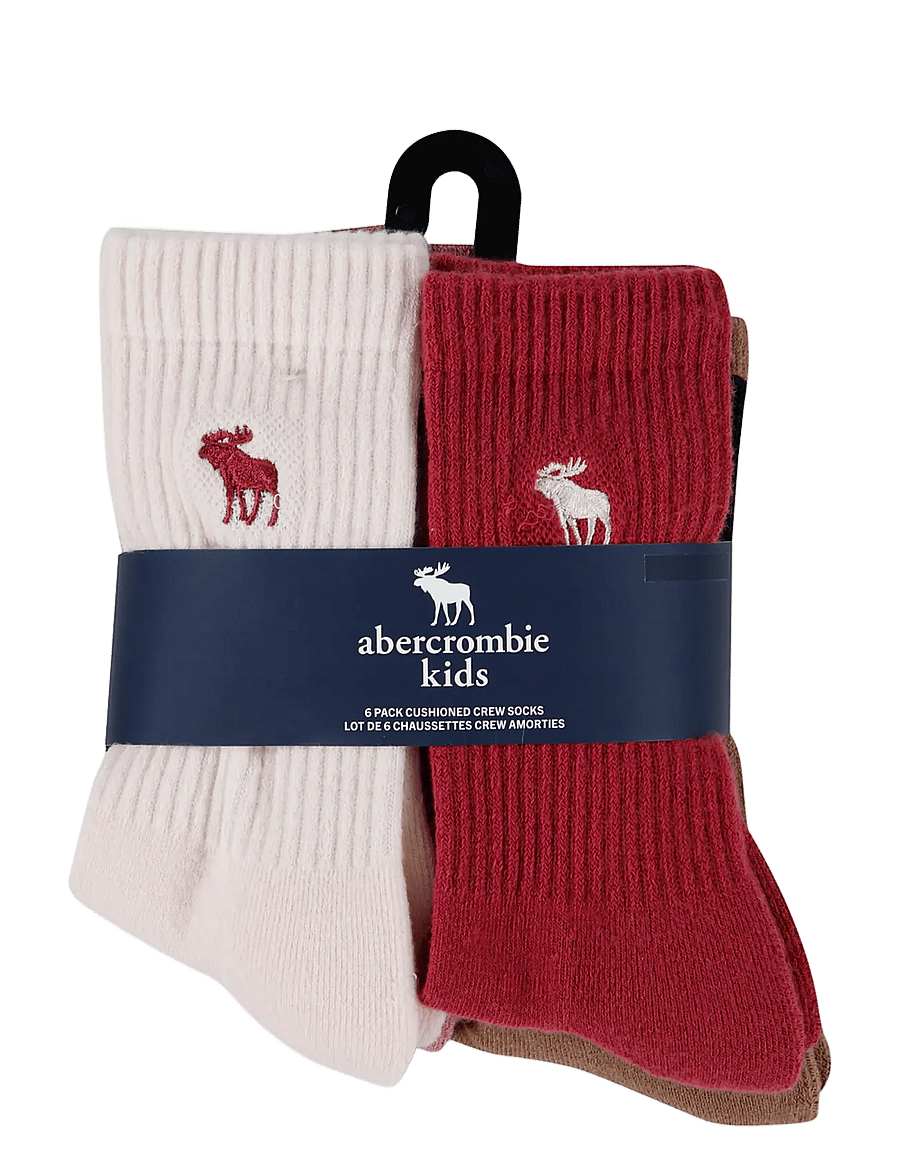 Abercrombie Kids - 6W-6PK CREW SOCK - strømper - pink marshmallow - 2