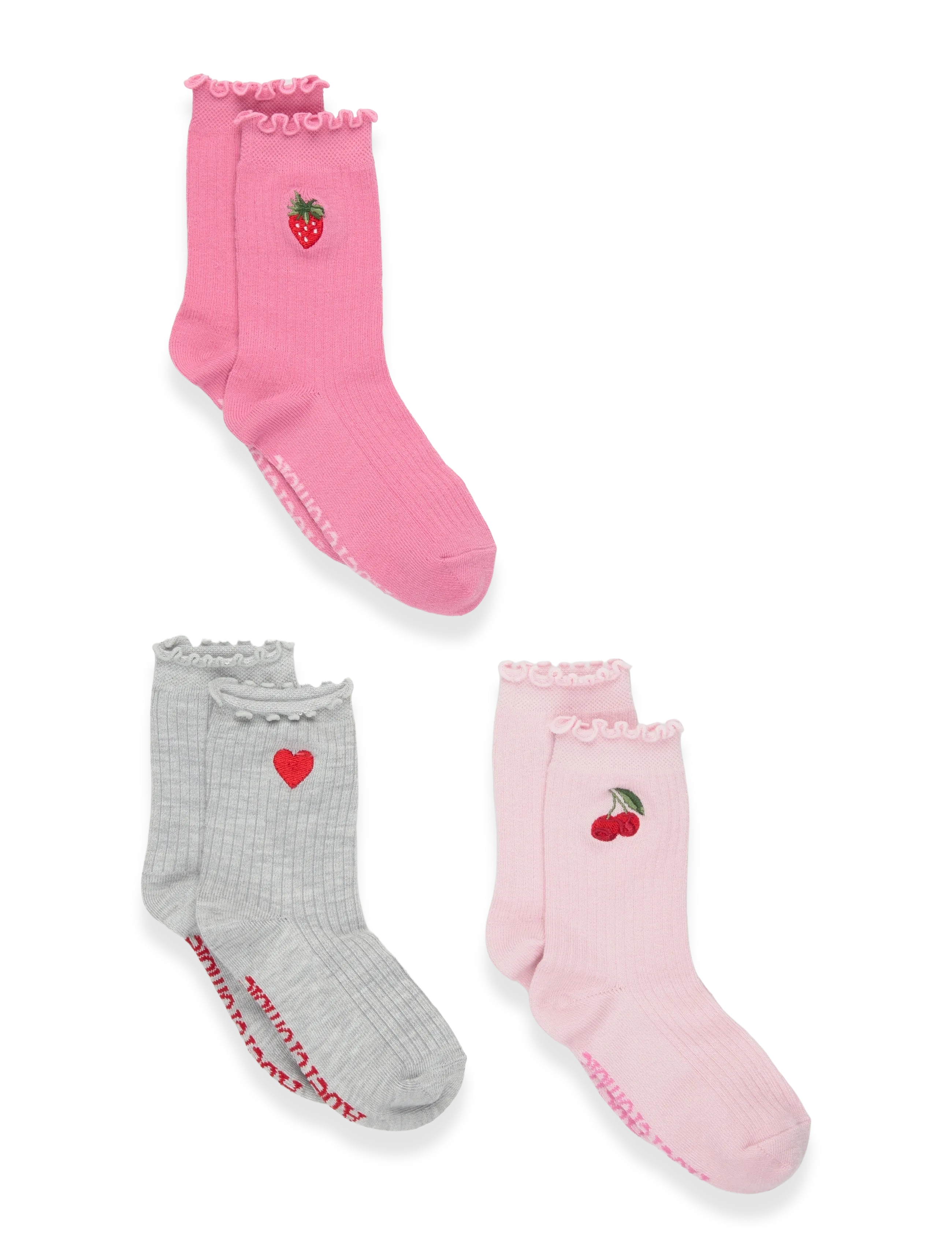 Abercrombie Kids HQ-3PK HALF CREW SOCK - Clothing - ANF CASHMERE ROSE / pink/rose