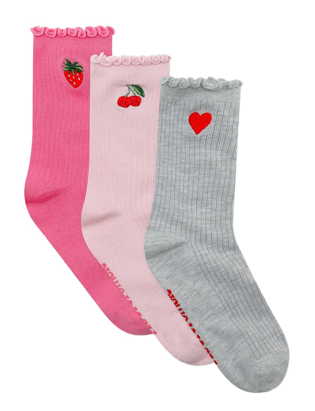 Abercrombie Kids - HQ-3PK HALF CREW SOCK - strümpfe - anf cashmere rose - 1