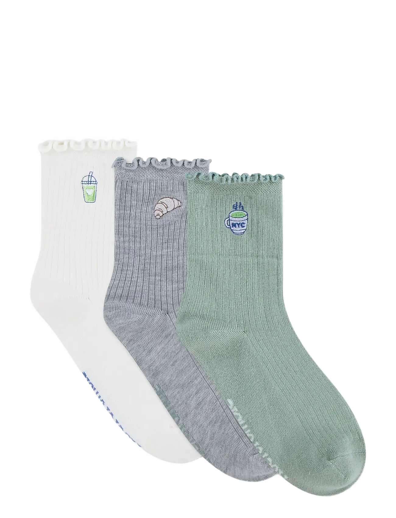 Abercrombie Kids - HQ-3PK HALF CREW SOCK - strümpfe - aqua gray - 1