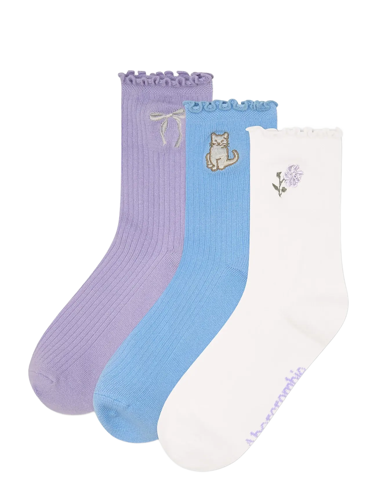 Abercrombie Kids HQ-3PK HALF CREW SOCK - Tagasi kooli - WINDSURFER / multi