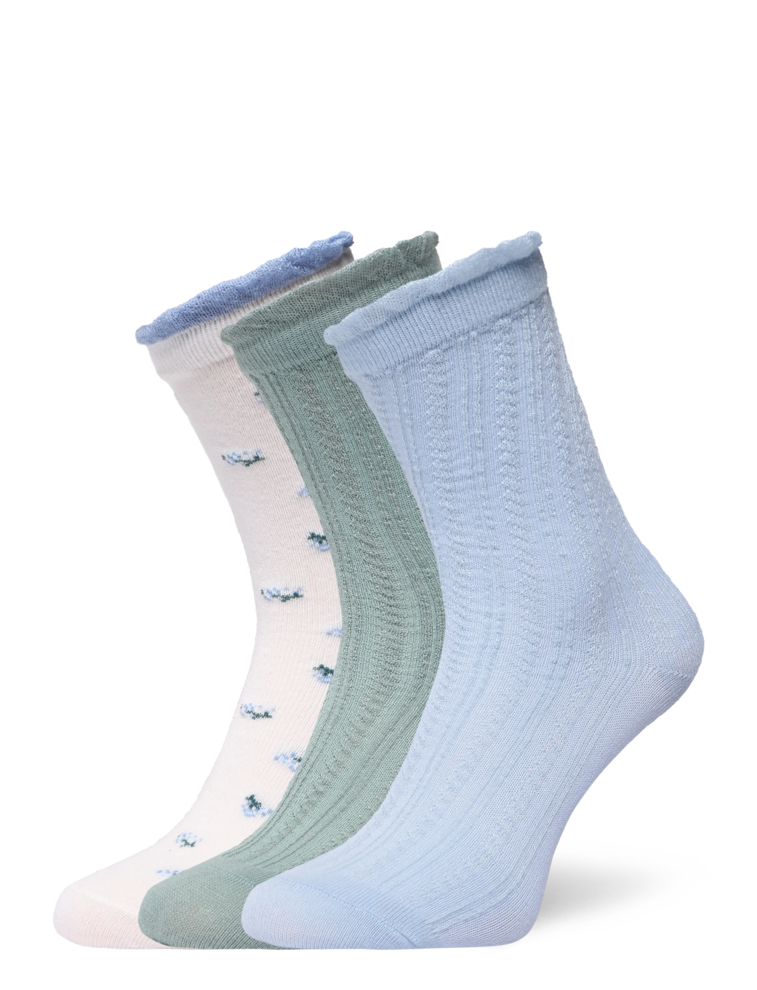 Abercrombie Kids 3W-3Pk Crew Sock, 27/35, Socken & Strumpfhosen, Blau - Socks, Kinder