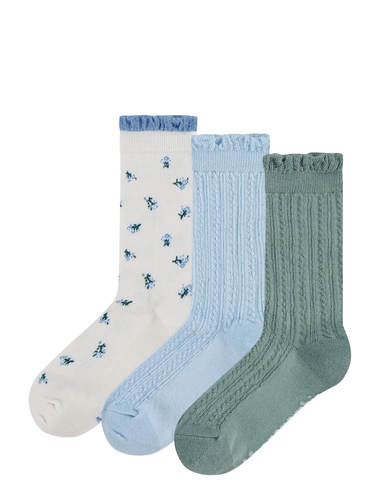 Abercrombie Kids 3W-3PK CREW SOCK - Abercrombie Kids - JET STREAM / blue