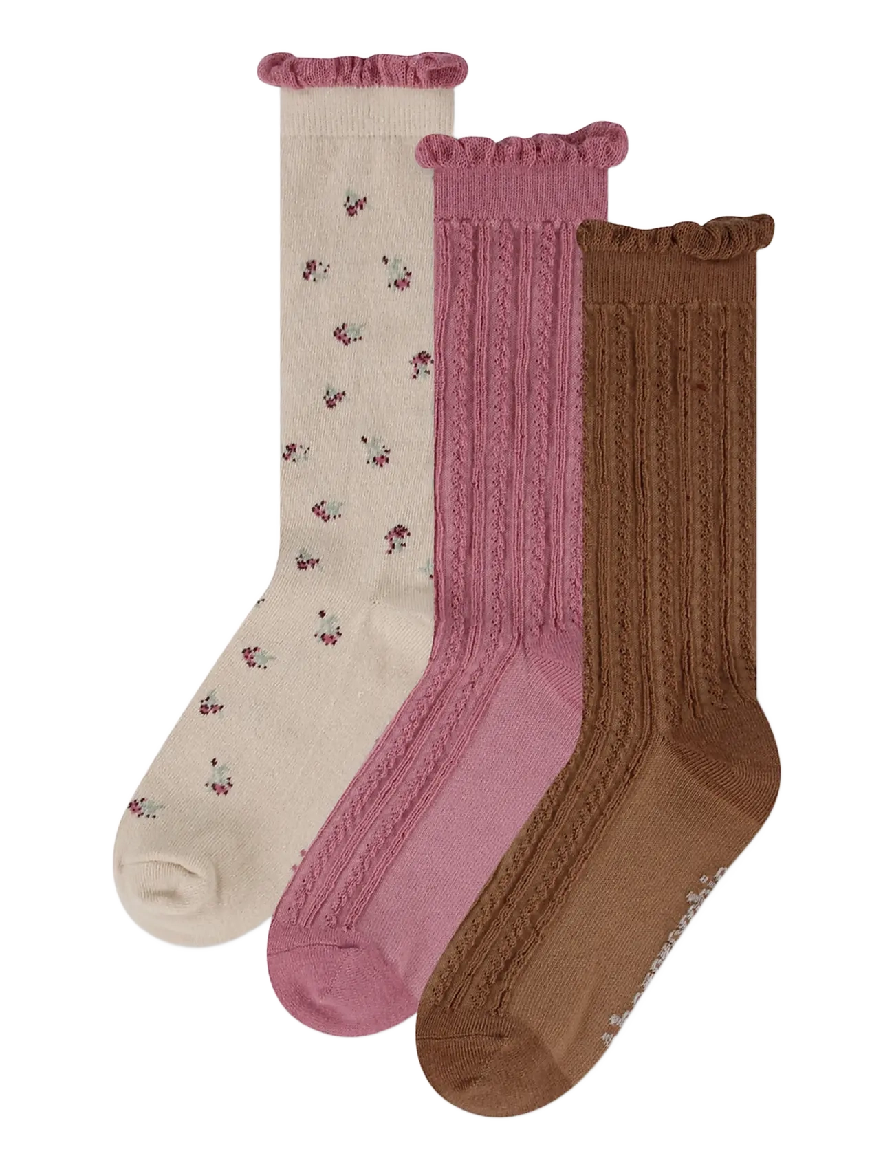 Abercrombie Kids 3W-3PK CREW SOCK - Abercrombie Kids - OATMEAL / cream