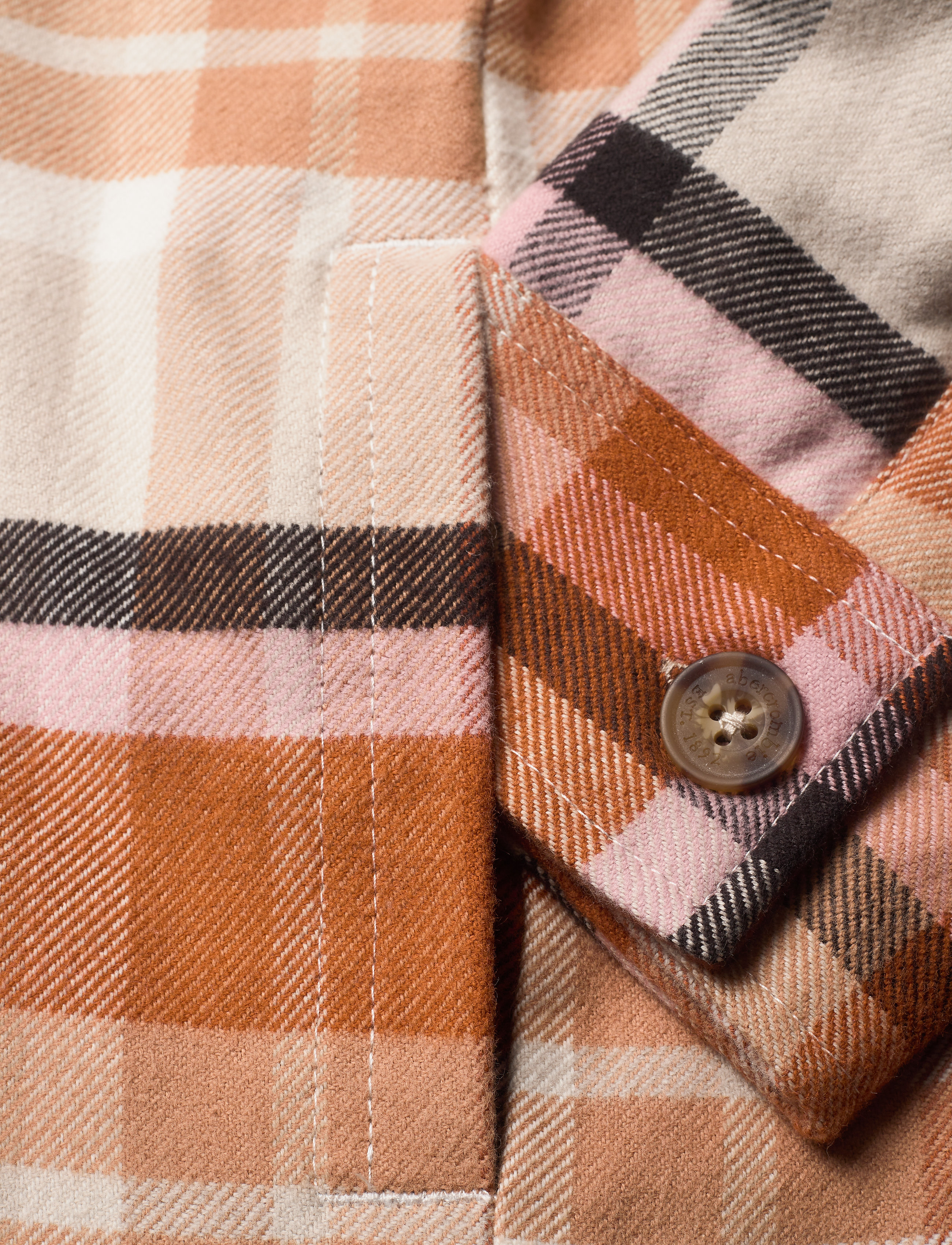Abercrombie Kids - kids GIRLS OUTERWEAR - warm neutral plaid - 3