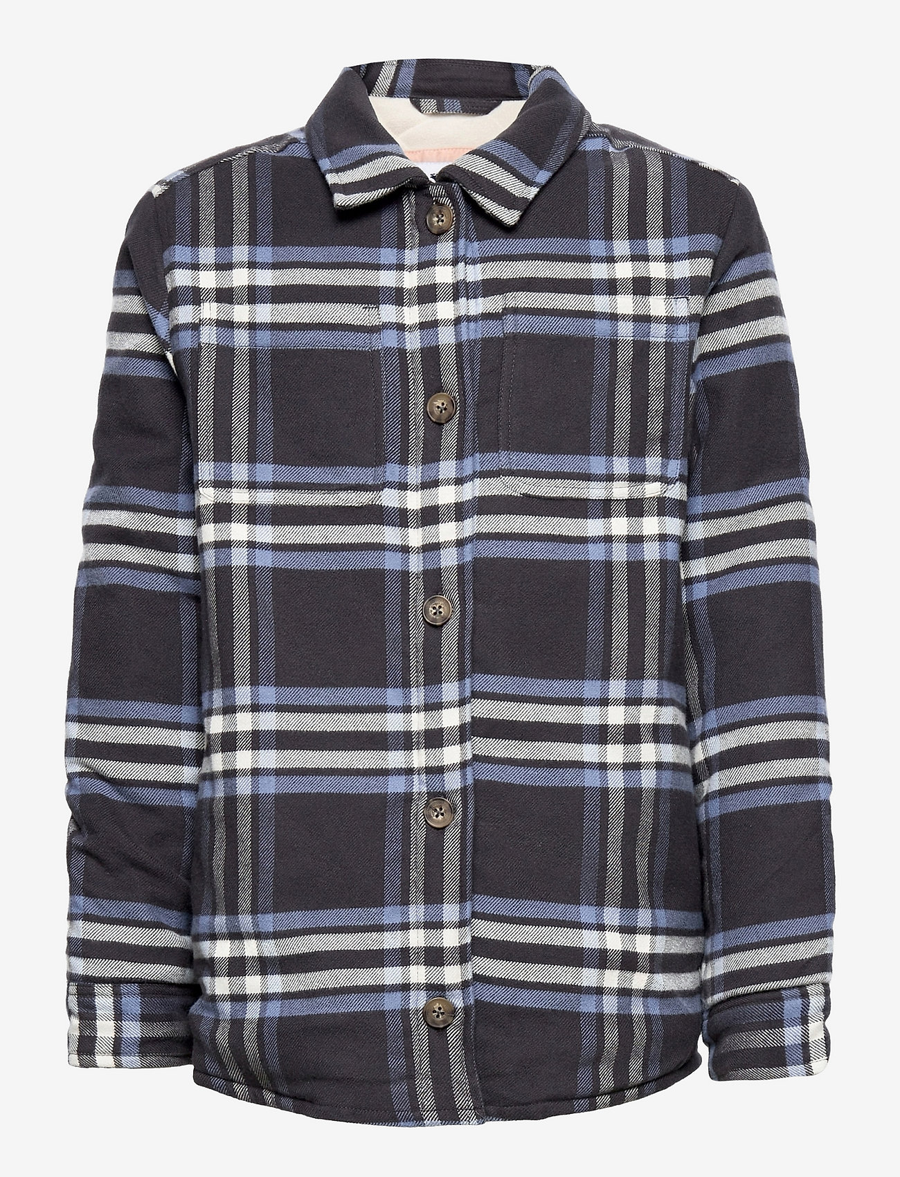 Abercrombie & Fitch - kids GIRLS OUTERWEAR - overshirts - blue black plaid - 0