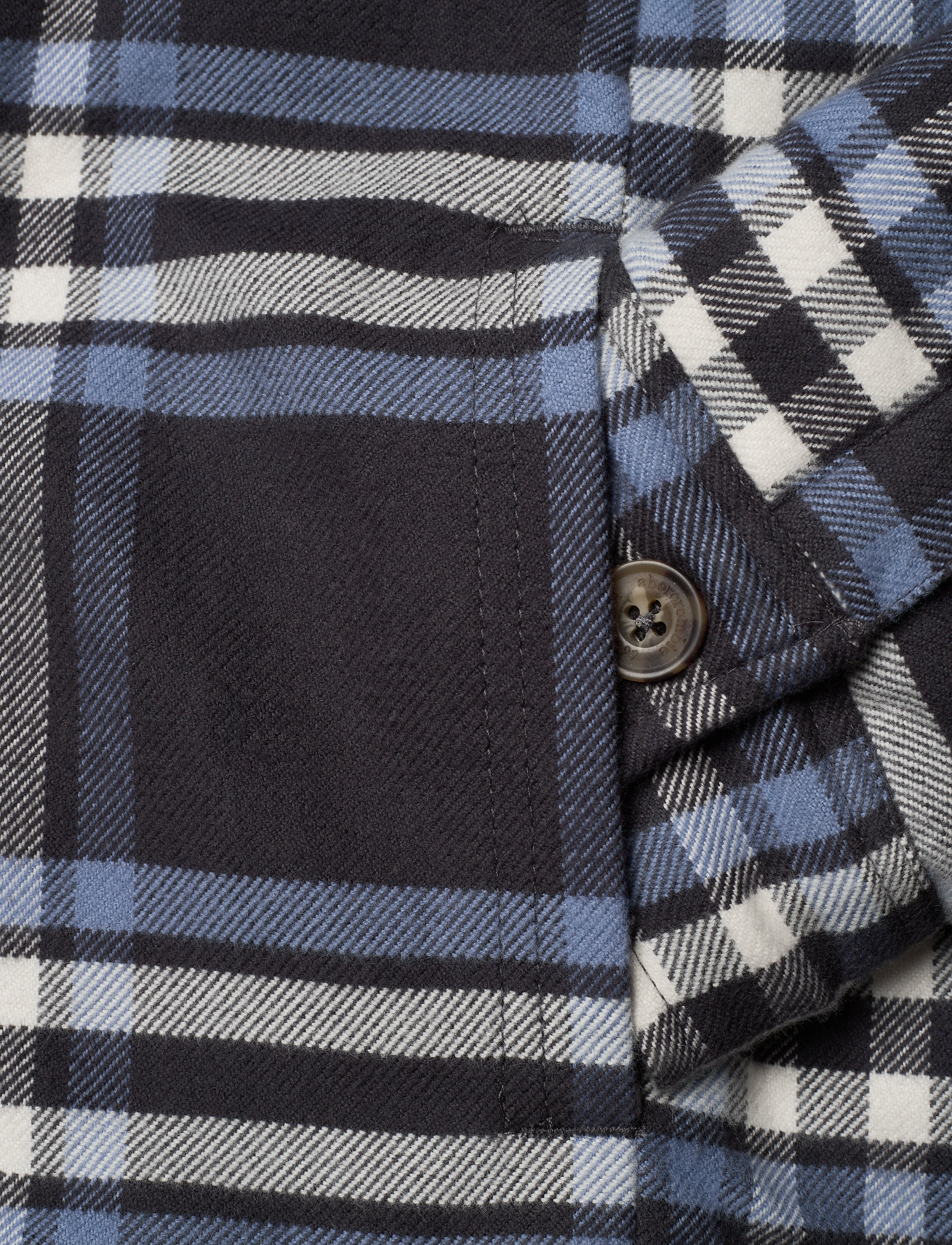 Abercrombie Kids - kids GIRLS OUTERWEAR - overshirts - blue black plaid - 3