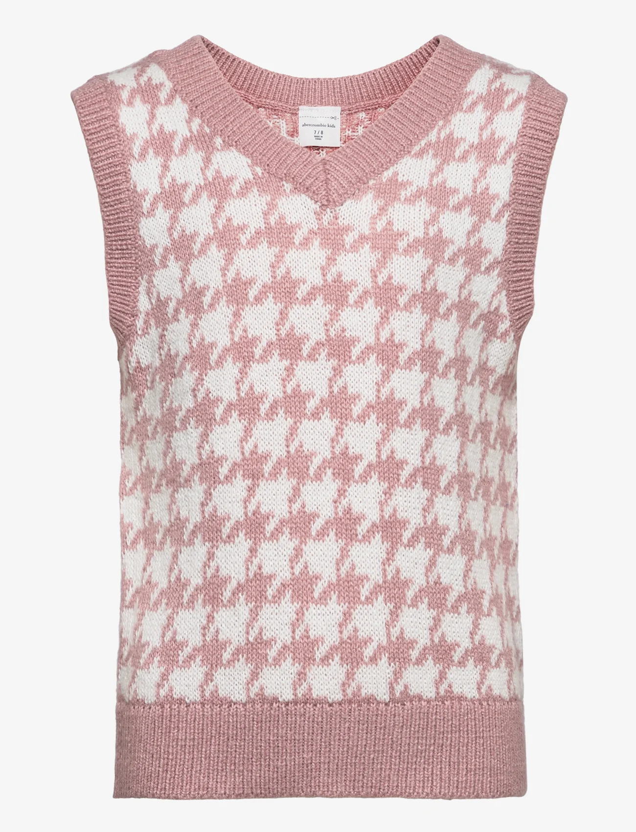 Abercrombie & Fitch - kids GIRLS SWEATERS - vests - pink and white - 0