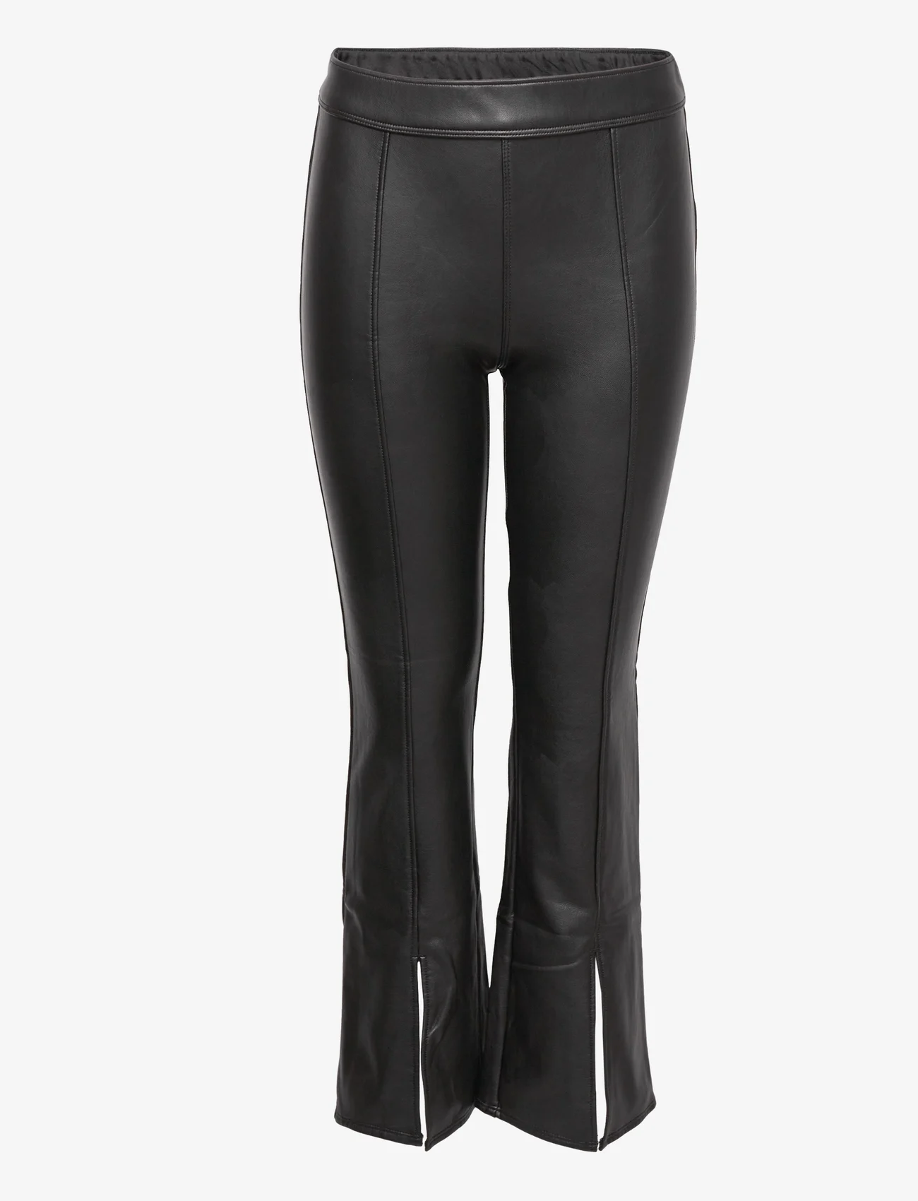 Abercrombie & Fitch - kids GIRLS PANTS - kelnės - black faux leather - 0
