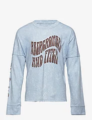 Abercrombie & Fitch - kids GIRLS GRAPHICS - long-sleeved t-shirts - blue ash wash - 0