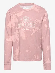Abercrombie & Fitch - kids GIRLS GRAPHICS - long-sleeved t-shirts - pink dye effect - 0