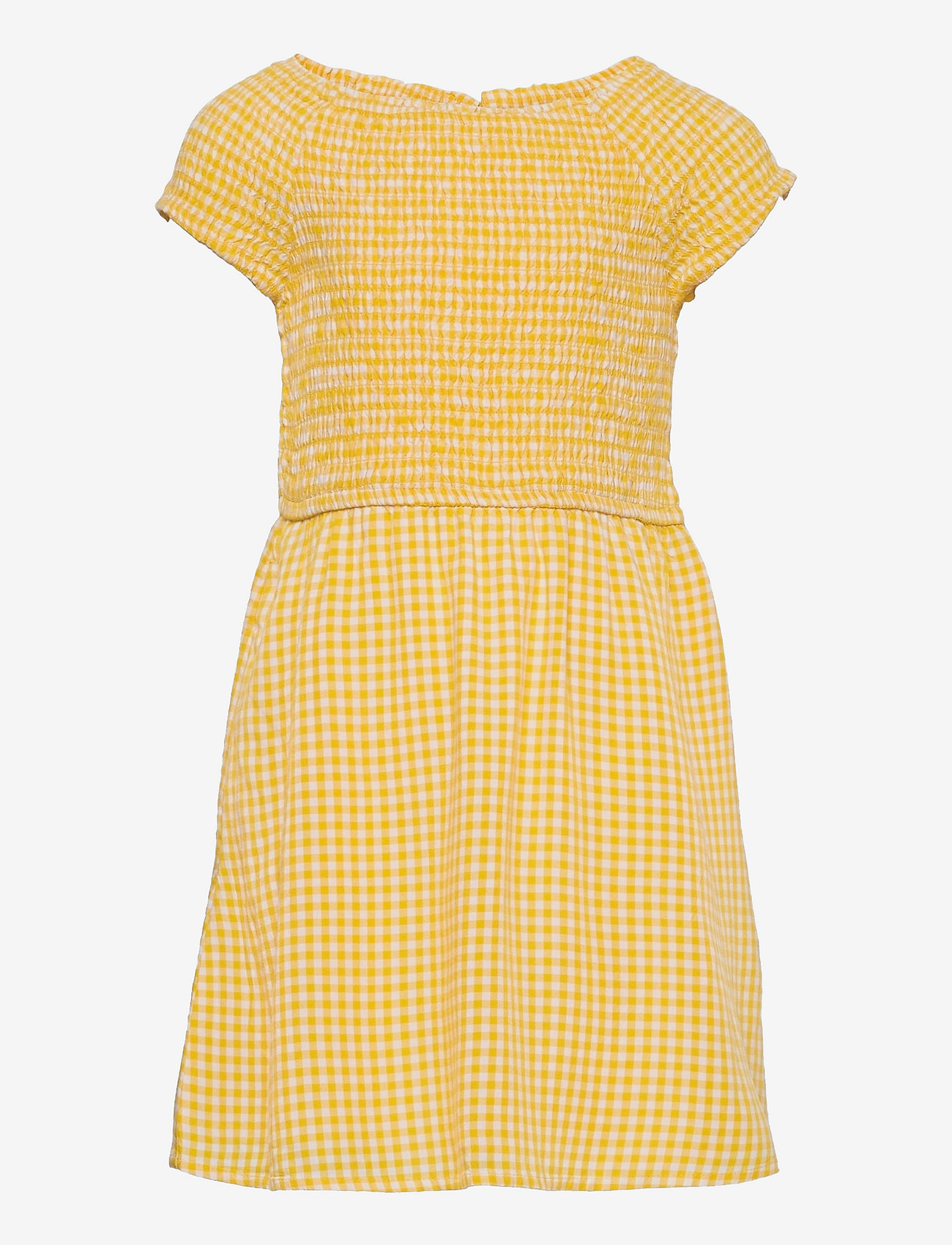 Abercrombie & Fitch - kids GIRLS DRESSES - sukienki codzienne z krótkim rękawem - light yellow patt - 0