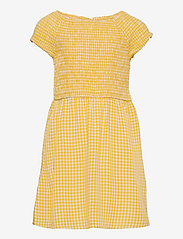 kids GIRLS DRESSES - LIGHT YELLOW PATT