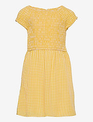 Abercrombie & Fitch - kids GIRLS DRESSES - kortärmade vardagsklänningar - light yellow patt - 0