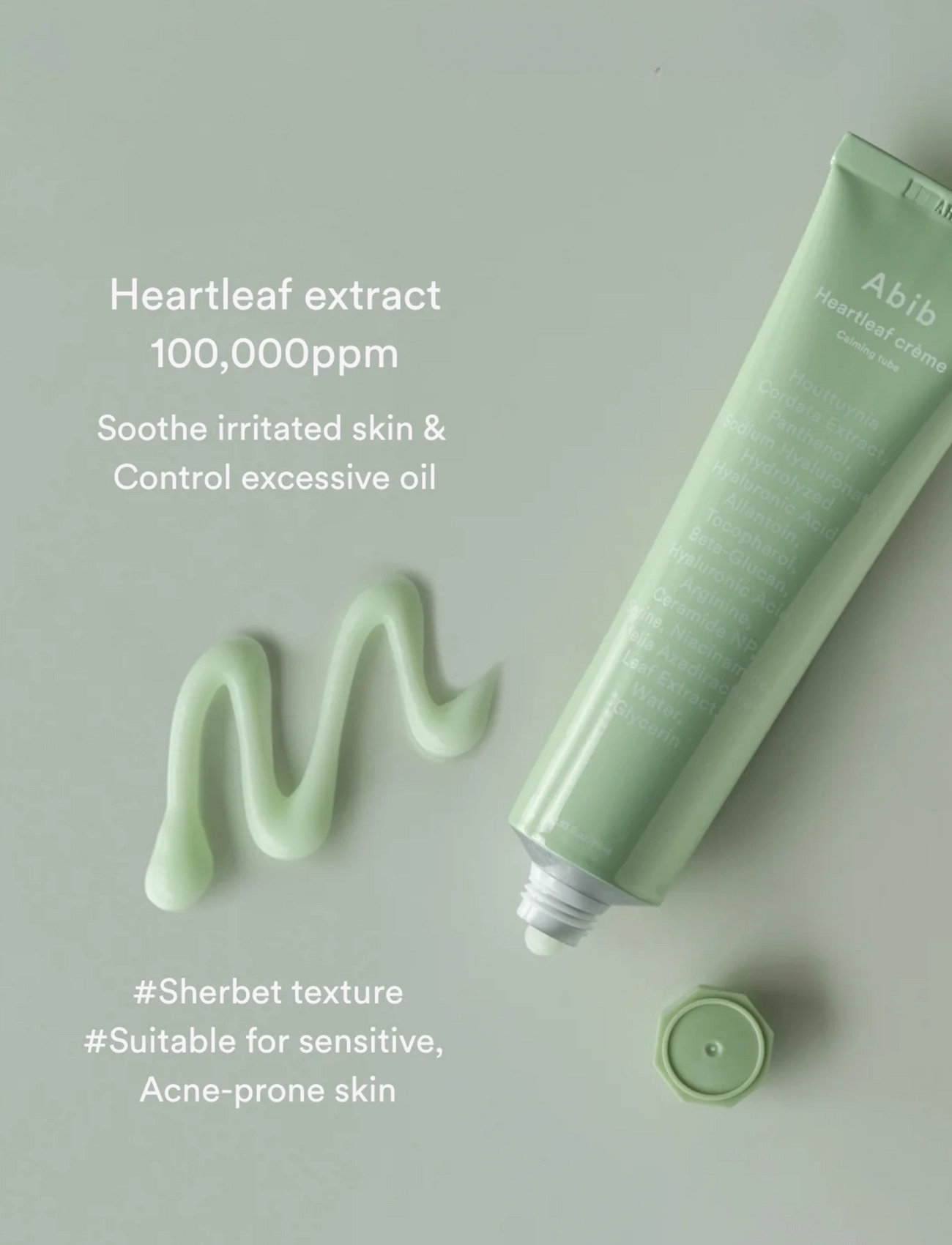 Abib - Heartleaf Creme Calming Tube - clear - 3